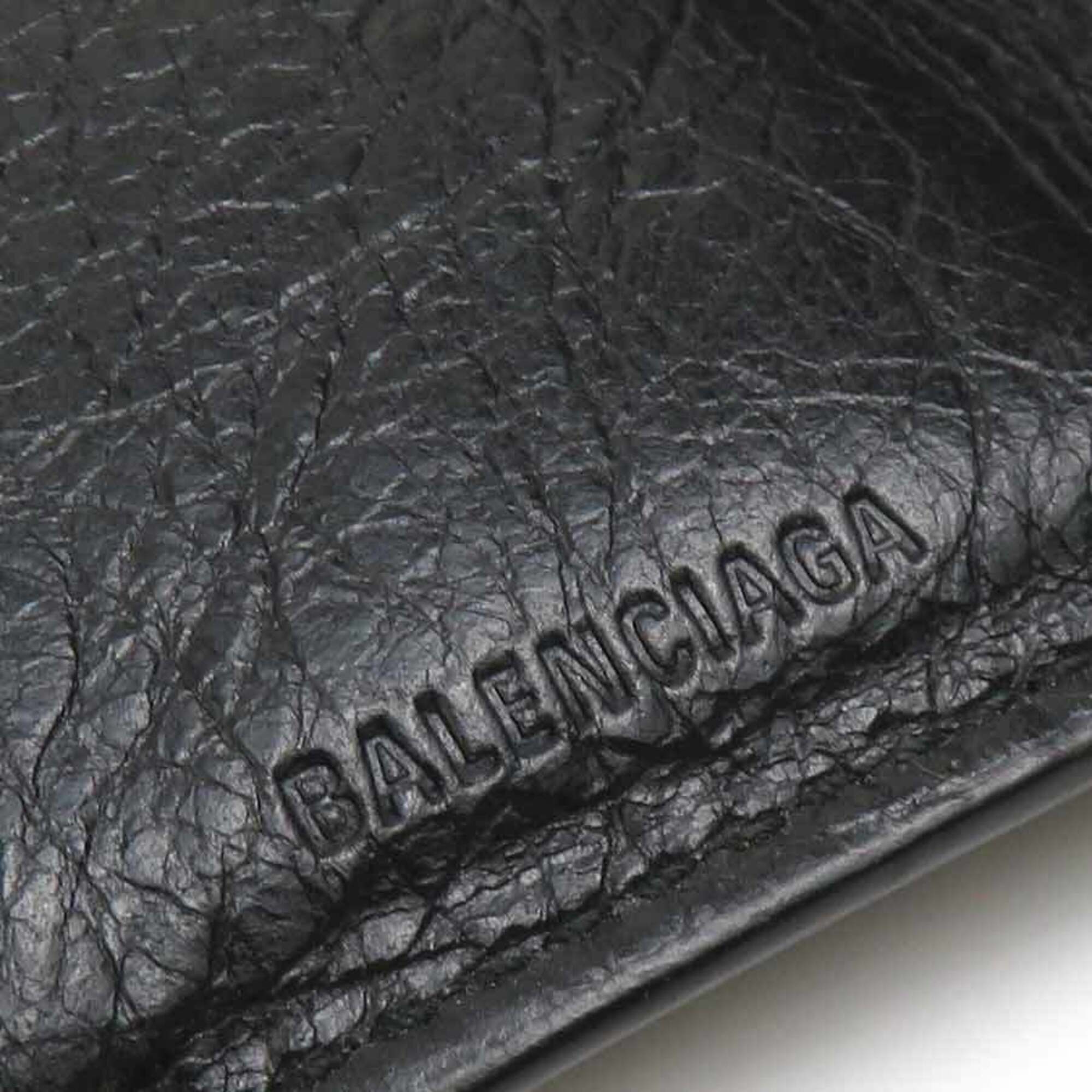 Balenciaga Black Leather Wallet (Tri-Fold) (Pre-Owned)