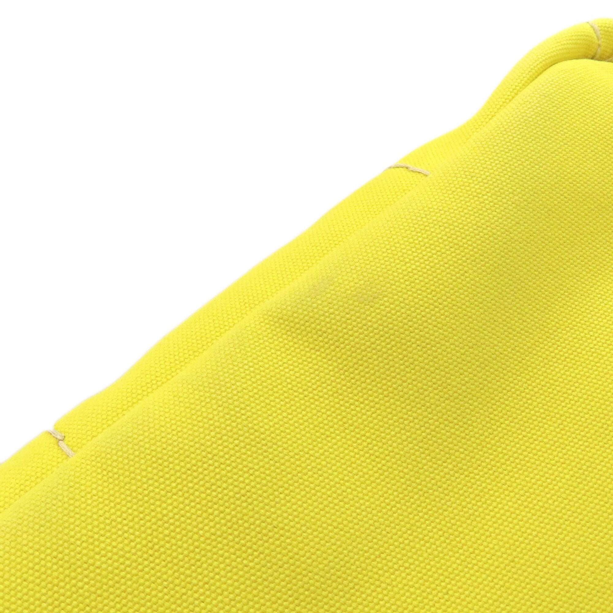 Prada Canapa Yellow Canvas Tote Bag (Pre-Owned)
