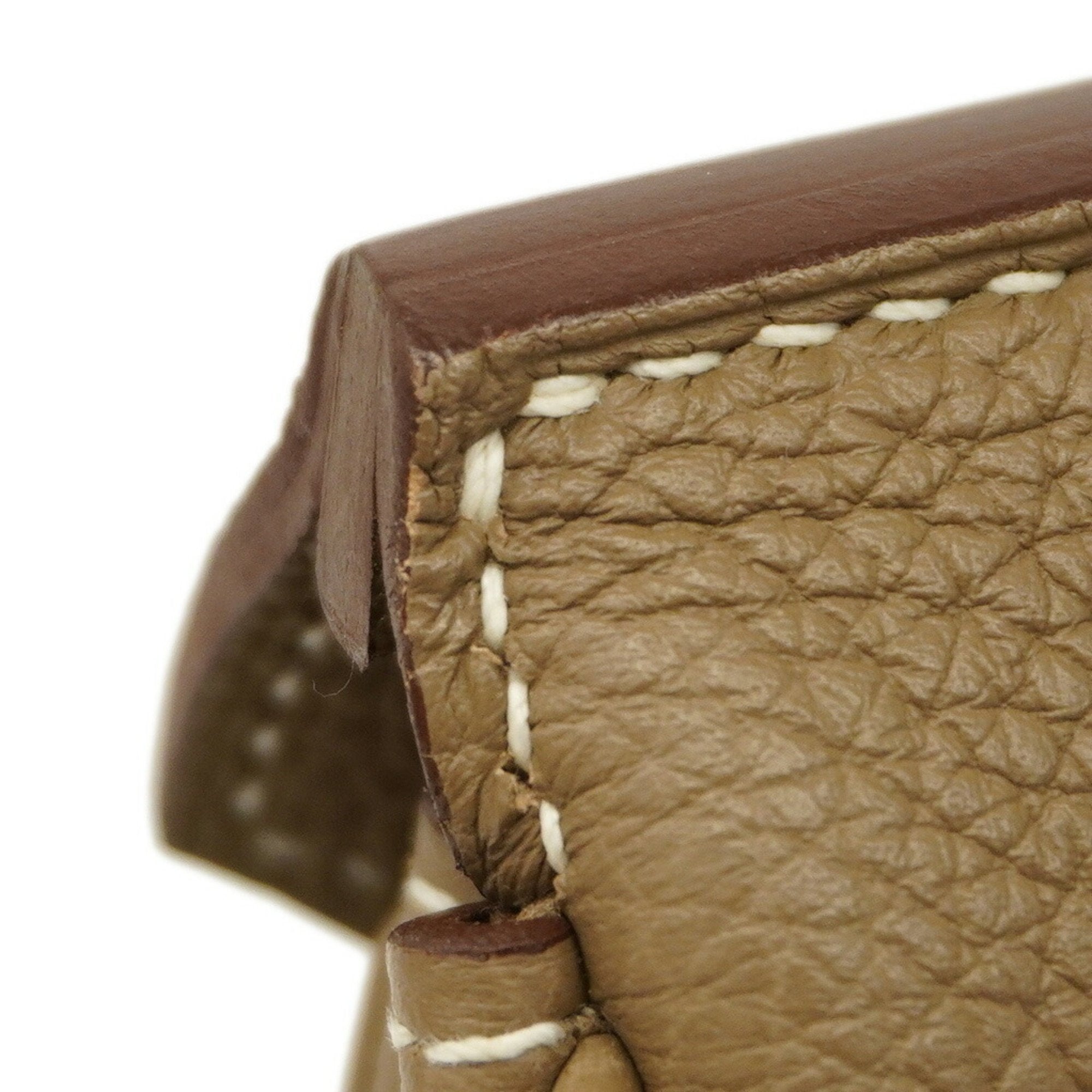 Hermes Etoupe Gray Togo Leather Handbag (Pre-Owned)