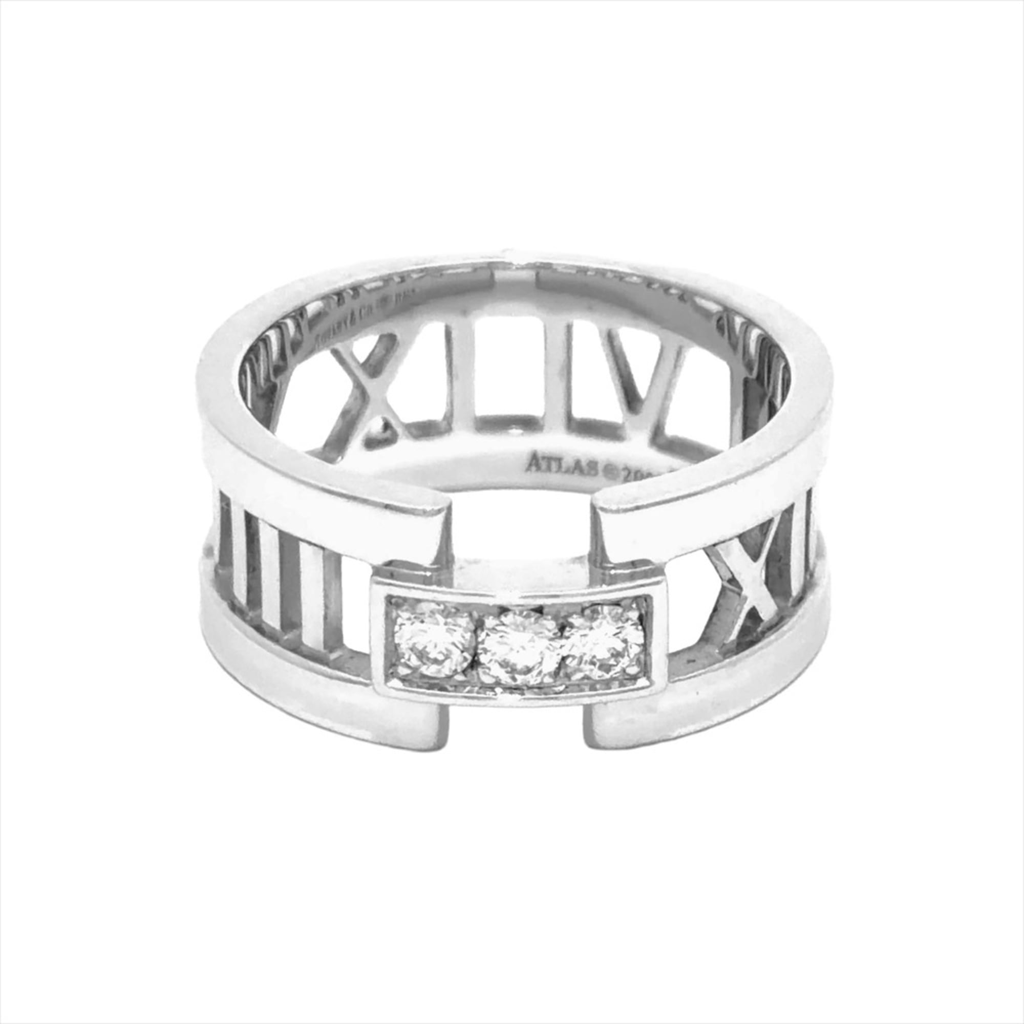 Tiffany Atlas White Gold (18K) Band Ring (Pre-Owned)