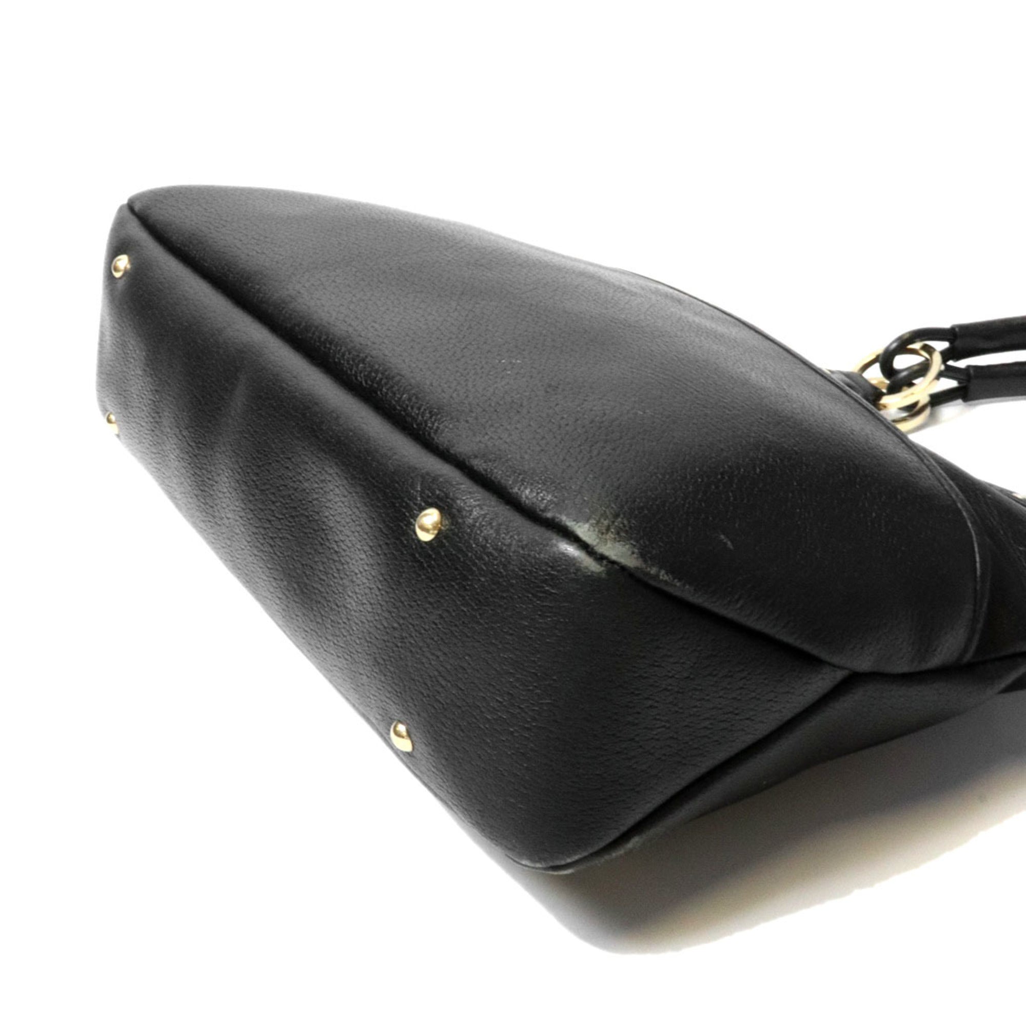 Gucci Black Leather Shoulder Bag (Pre-Owned)