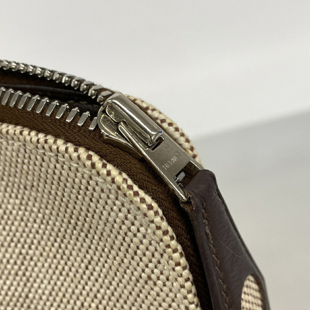 Hermes Brown Toile H Handbag (Pre-Owned)