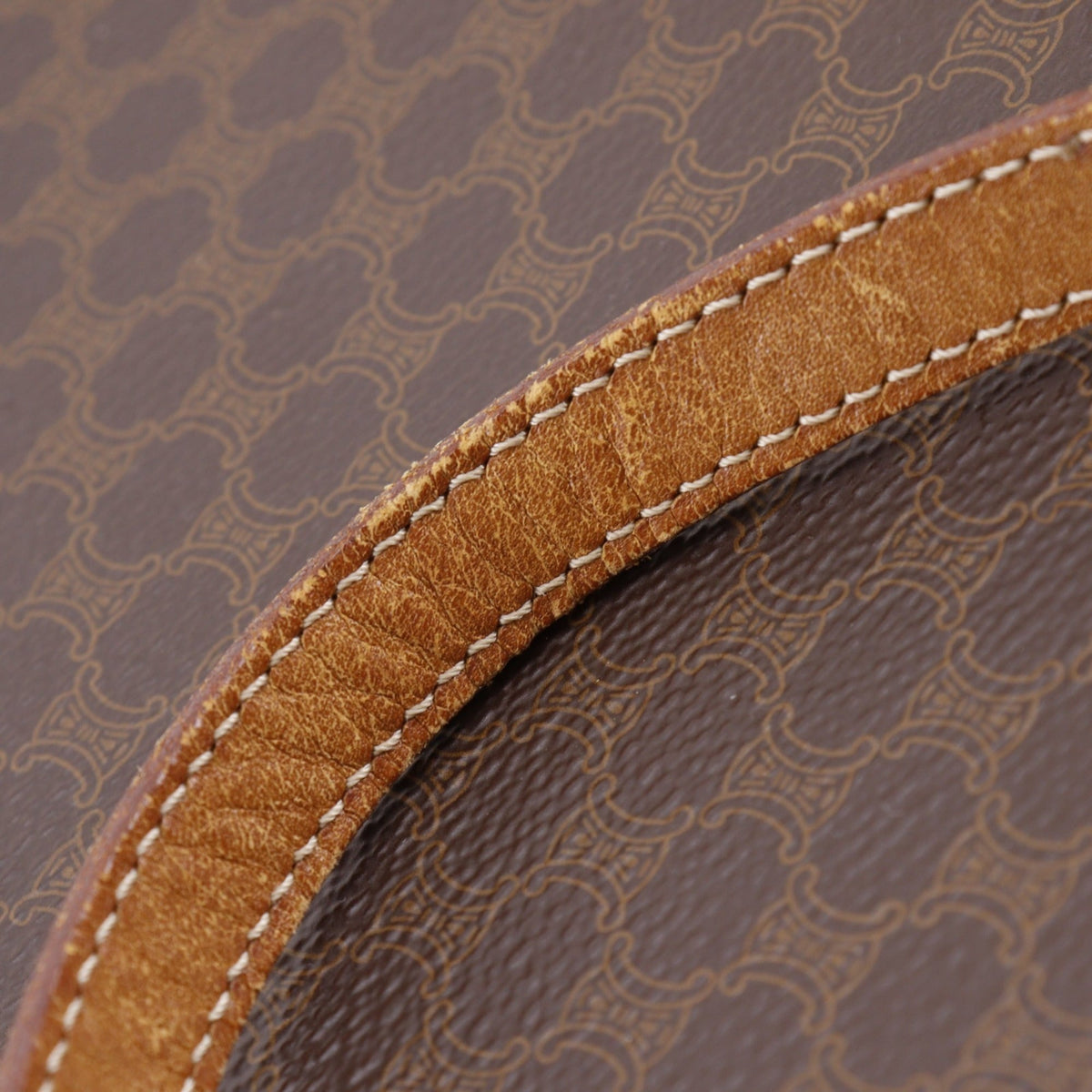 Celine Macadam Brown Pvc Tote Bag (Pre-Owned)