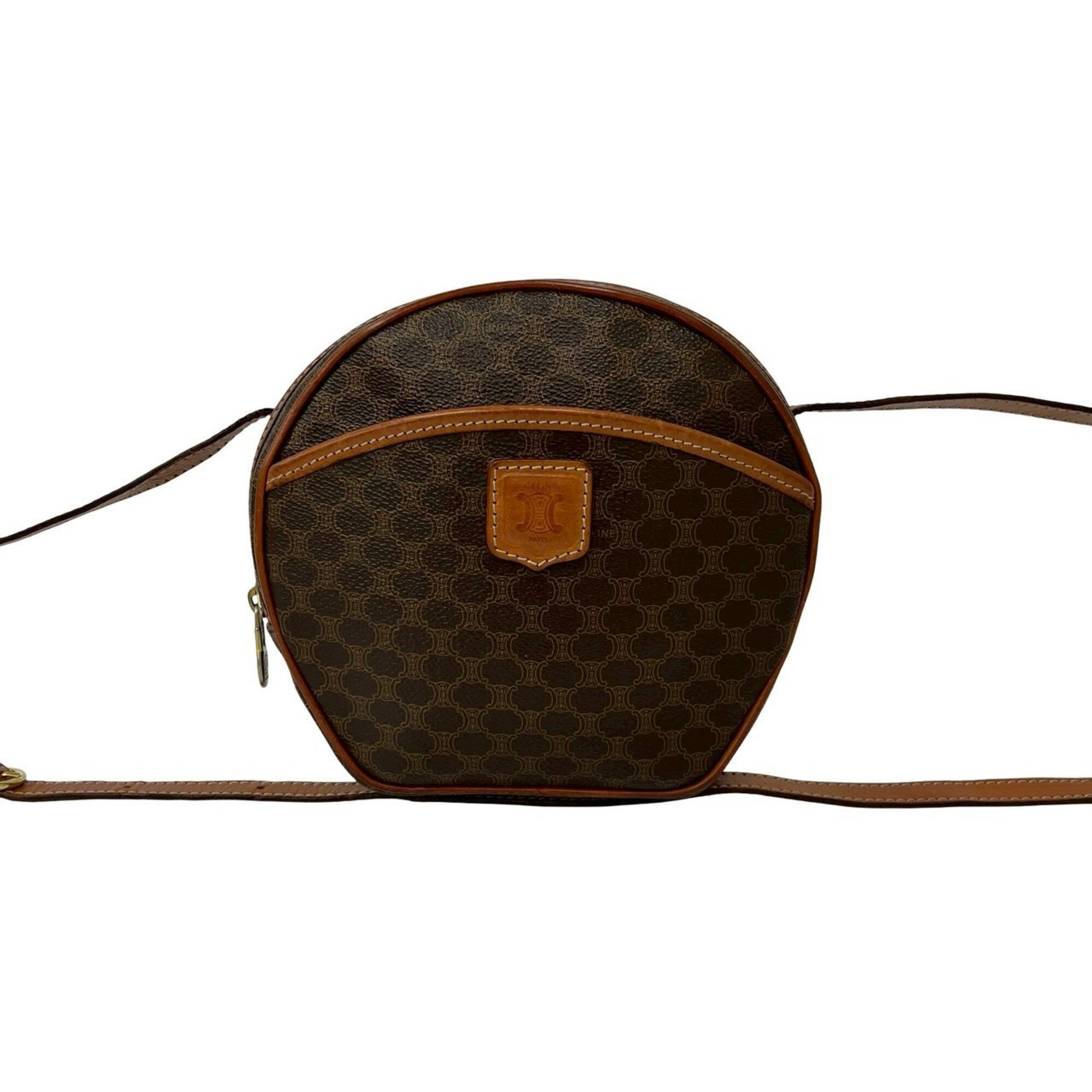 Celine Brown Leather Pvc Pochette Shoulder Bag (Pre-Owned)