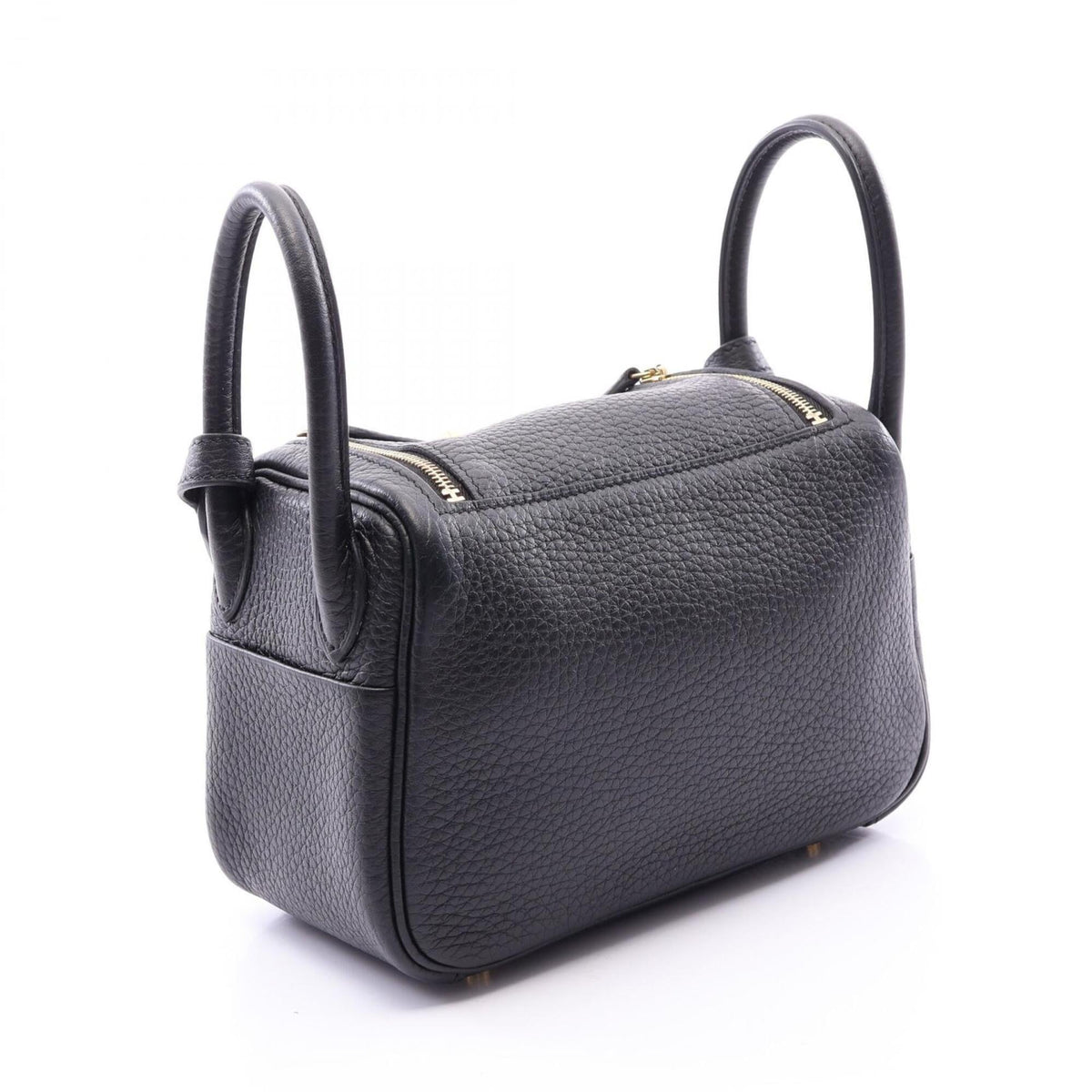 Hermes Black Taurillon Clemence Leather Handbag Shoulder Bag (Pre-Owned)