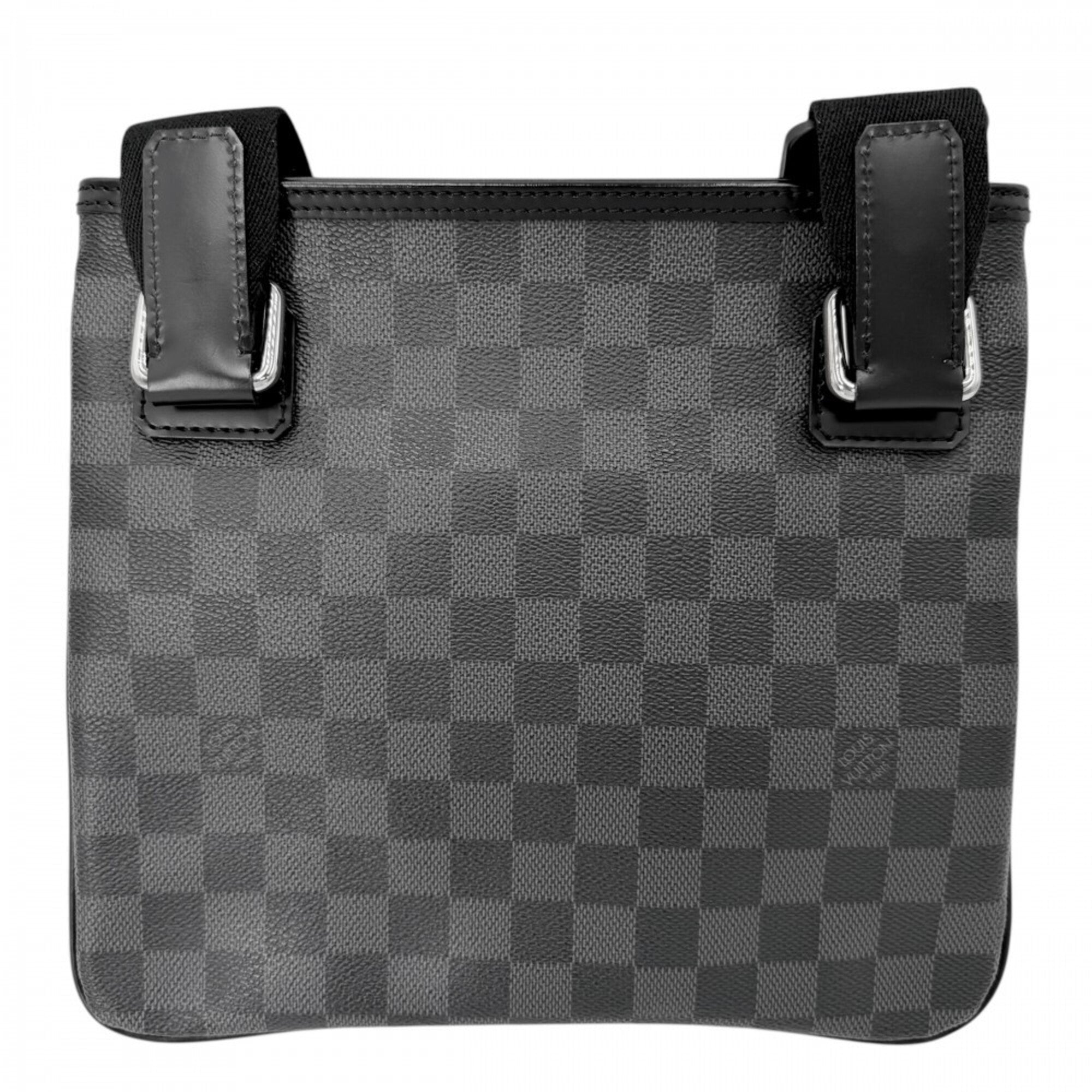 Louis Vuitton Black Damier Graphite Damier Graphite Shoulder Bag (Pre-Owned)