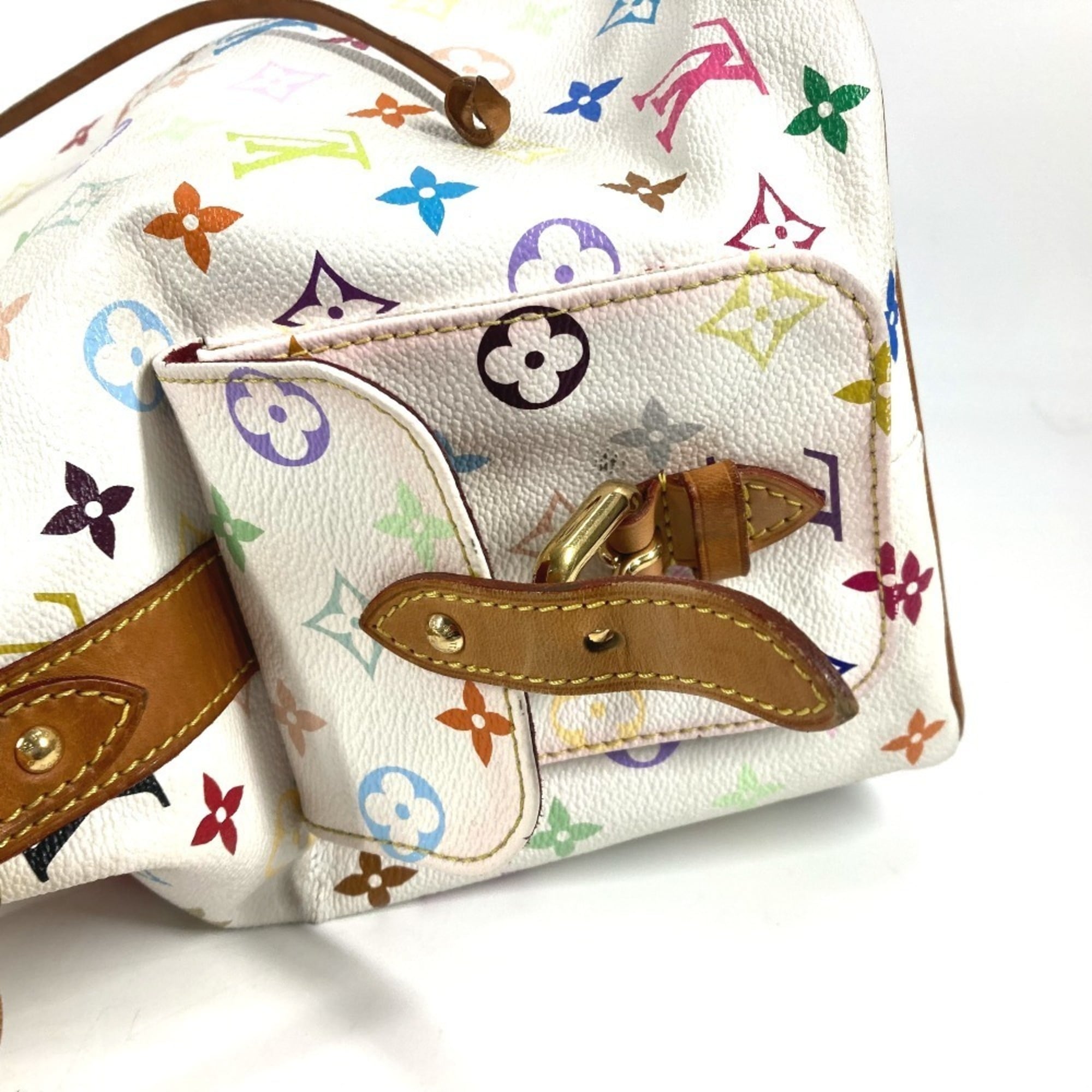 Louis Vuitton Blanc Multi-Color White Monogram Multicolore Shoulder Bag (Pre-Owned)