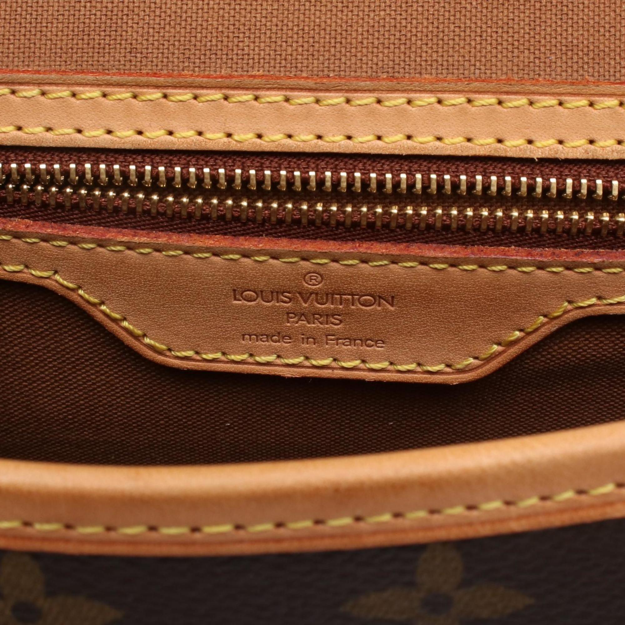Louis Vuitton Brown Coated Canvas Leather Shoulder Bag (Pre-Owned)