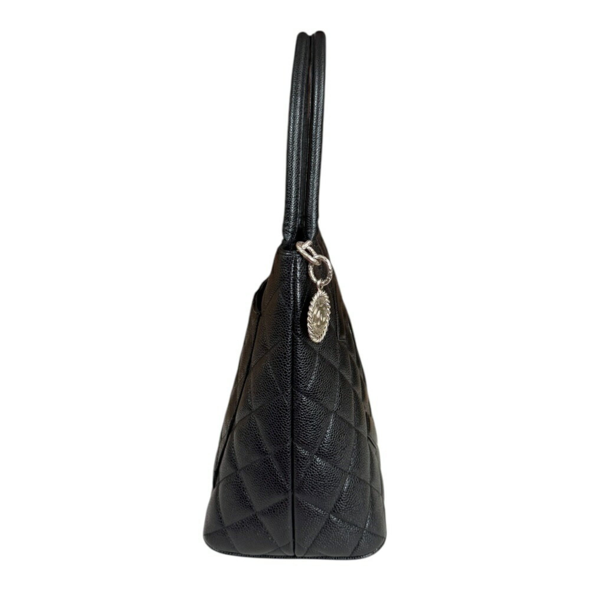 Chanel Caviar Skin Black Caviar Leather Tote Bag (Pre-Owned)