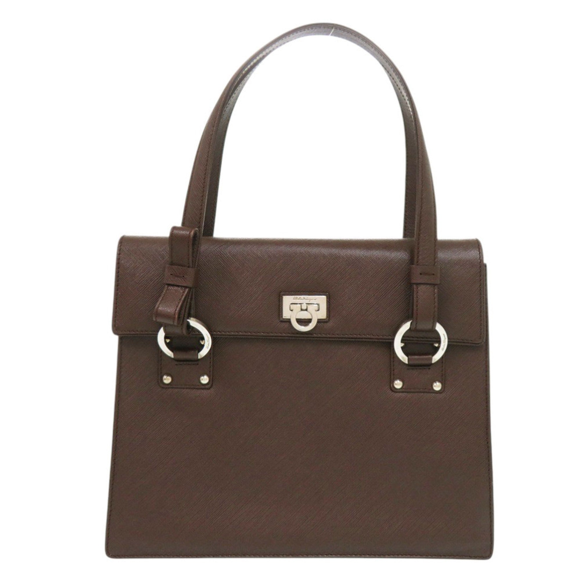 Salvatore Ferragamo Brown Leather Handbag (Pre-Owned)