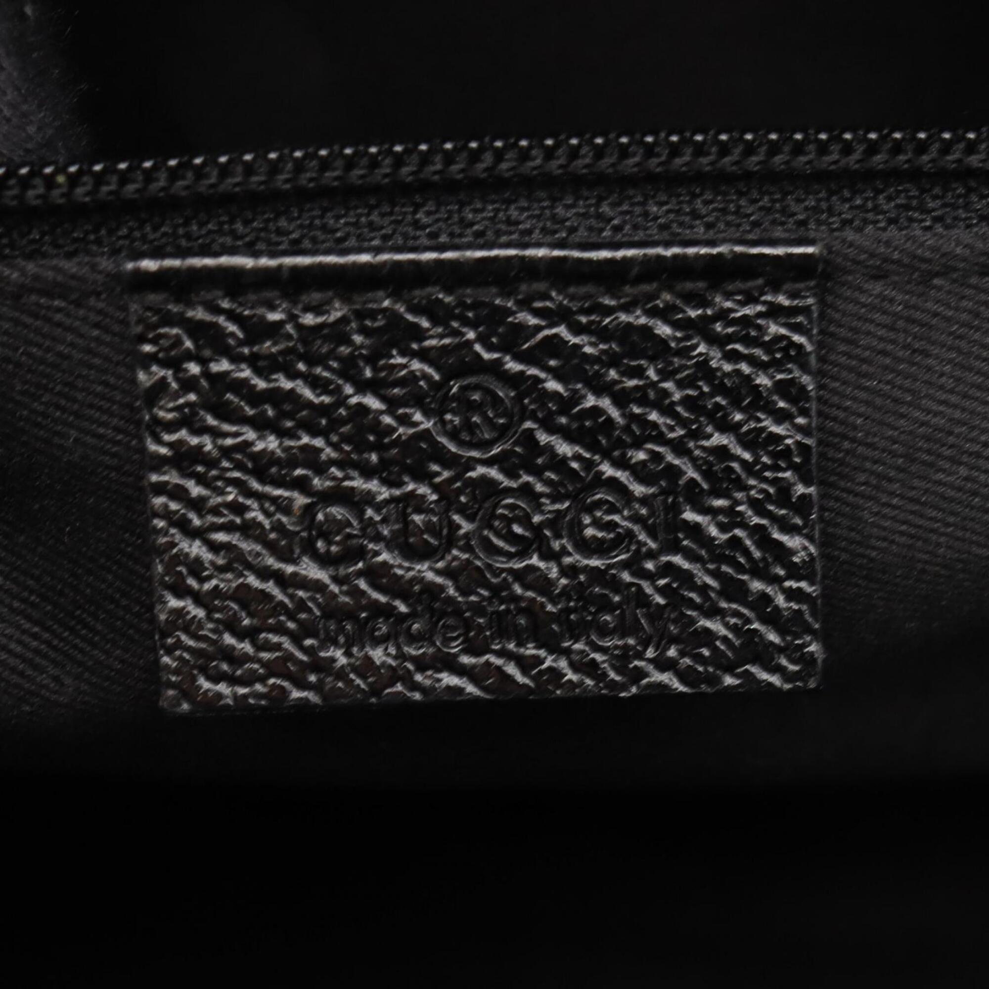 Gucci Black Canvas Leather Handbag (Pre-Owned)