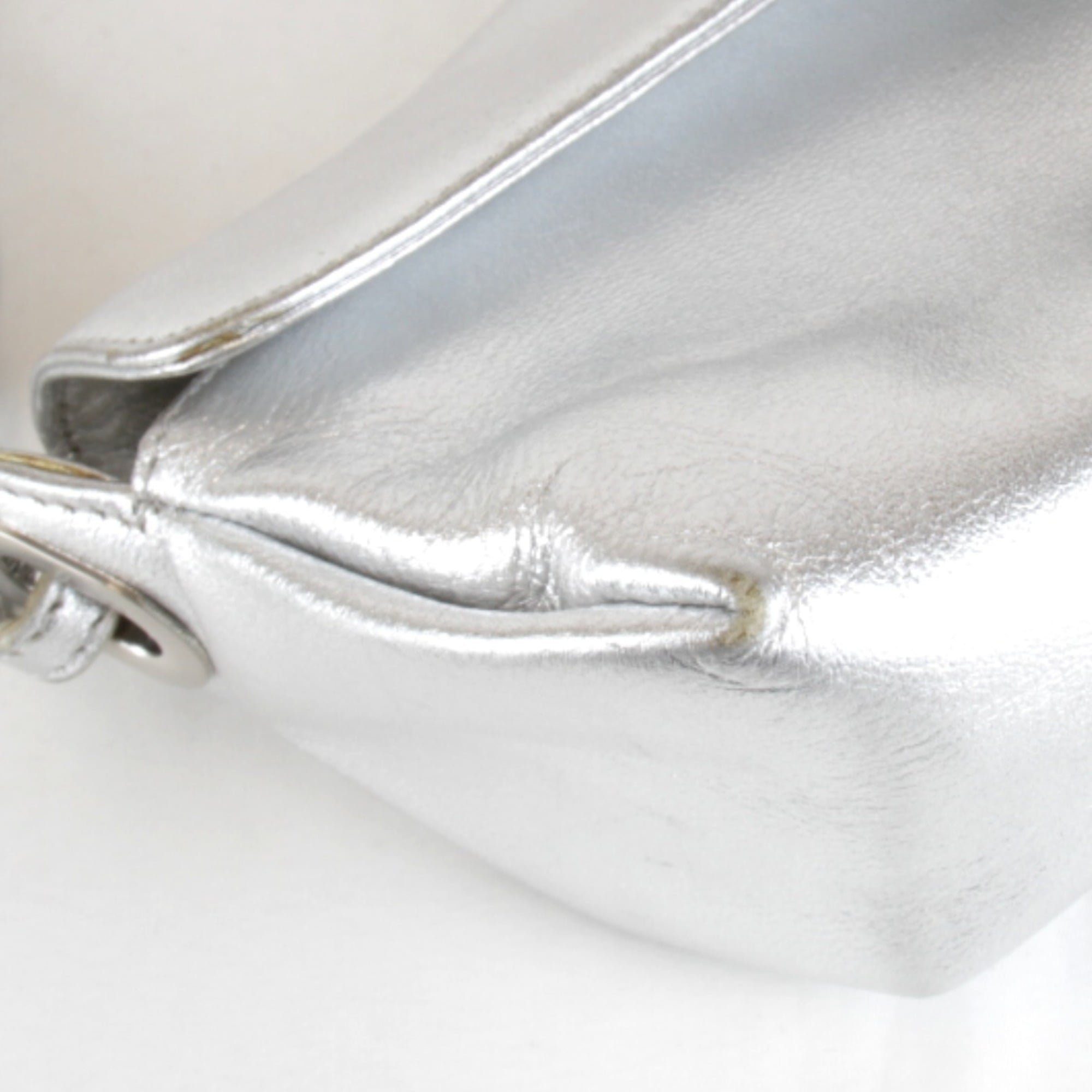 Jimmy Choo Silver Leather Handbag (Pre-Owned)
