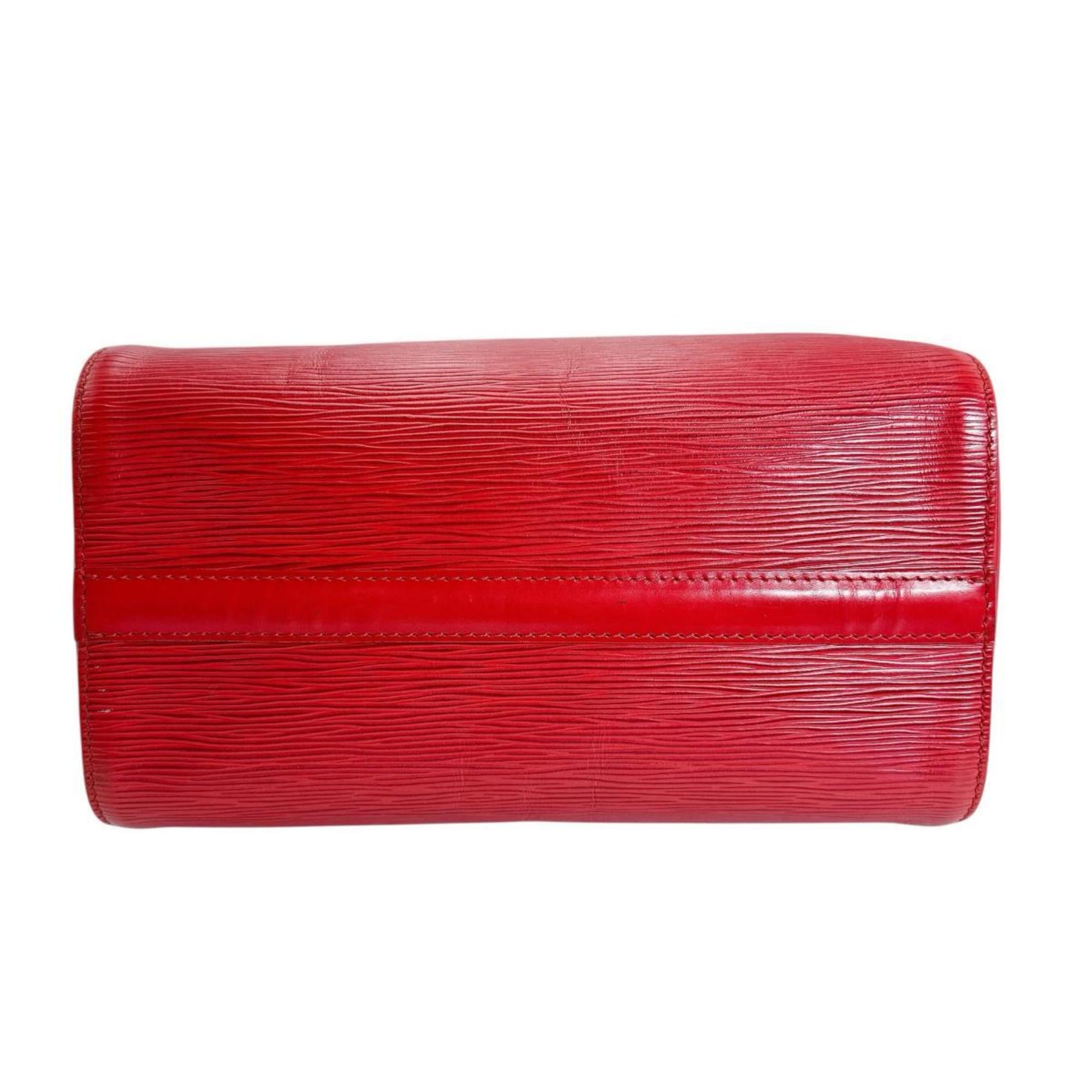 Louis Vuitton Castilian Red Red Color Epi Leather Handbag (Pre-Owned)