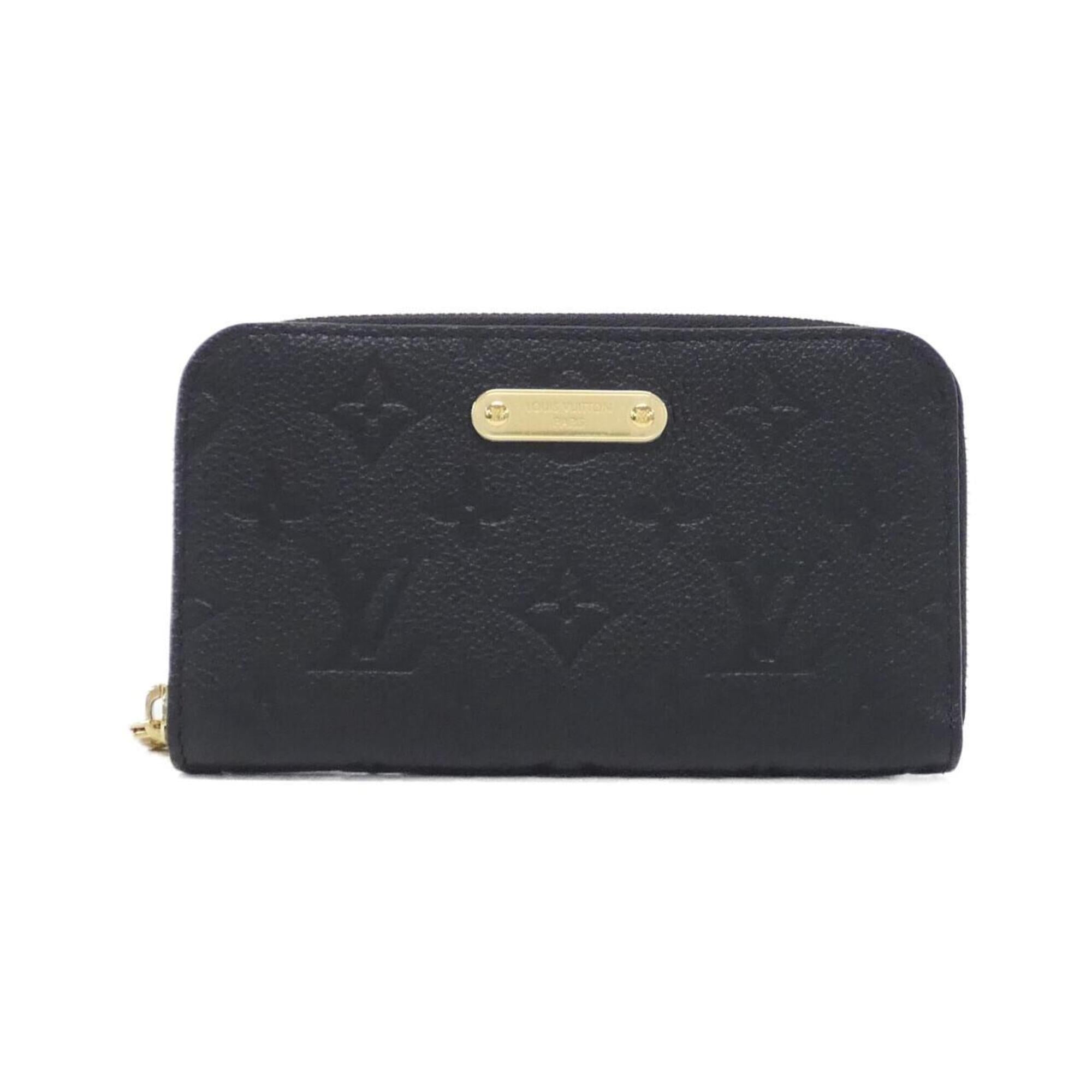 Louis Vuitton Black Leather Long Wallet (Bi-Fold) (Pre-Owned)