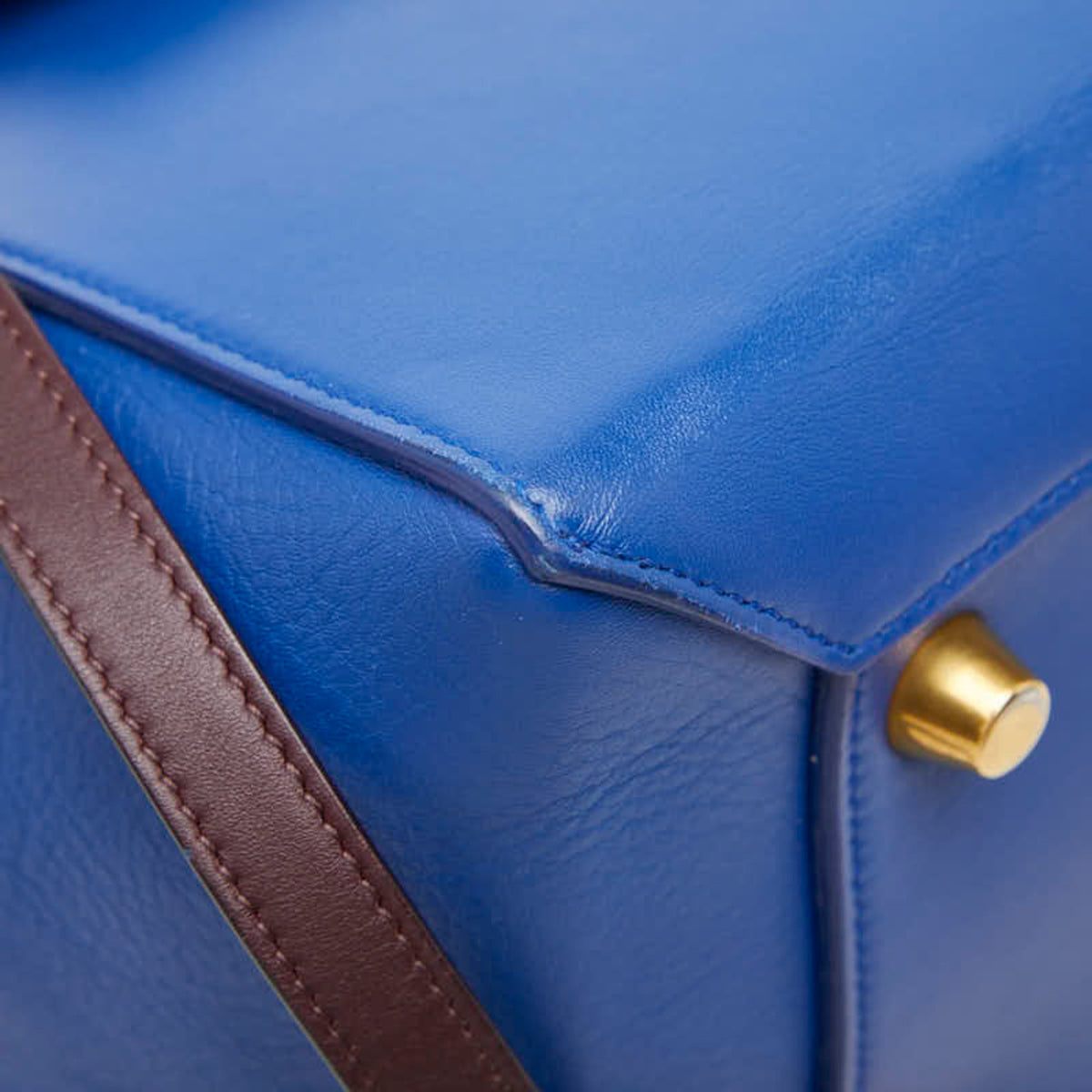 Celine Black Blue Leather Handbag Shoulder Bag (Pre-Owned)