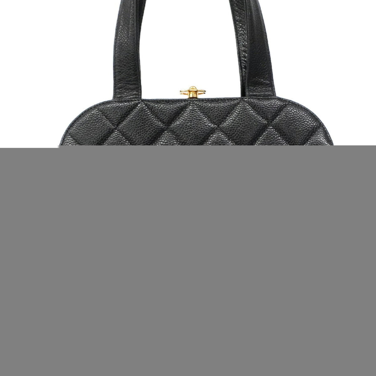Chanel Black Grained Calfskin Handbag (Pre-Owned)