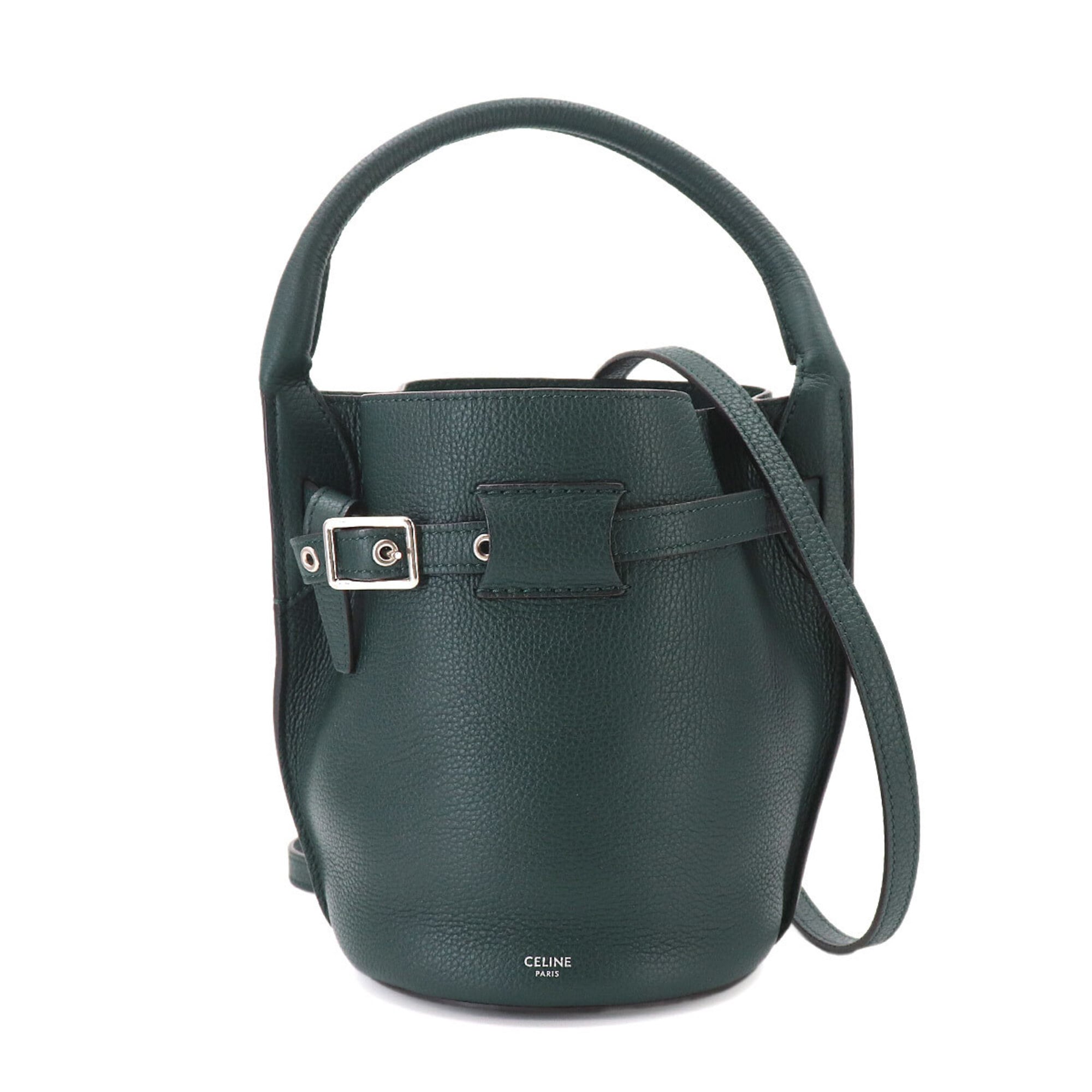 Celine Dark Green Leather Handbag (Pre-Owned)