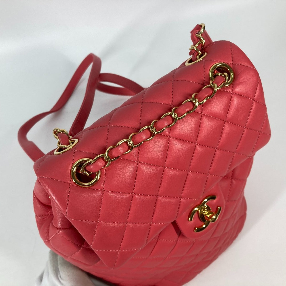 Chanel Pink Leather Backpack (Pre-Owned)