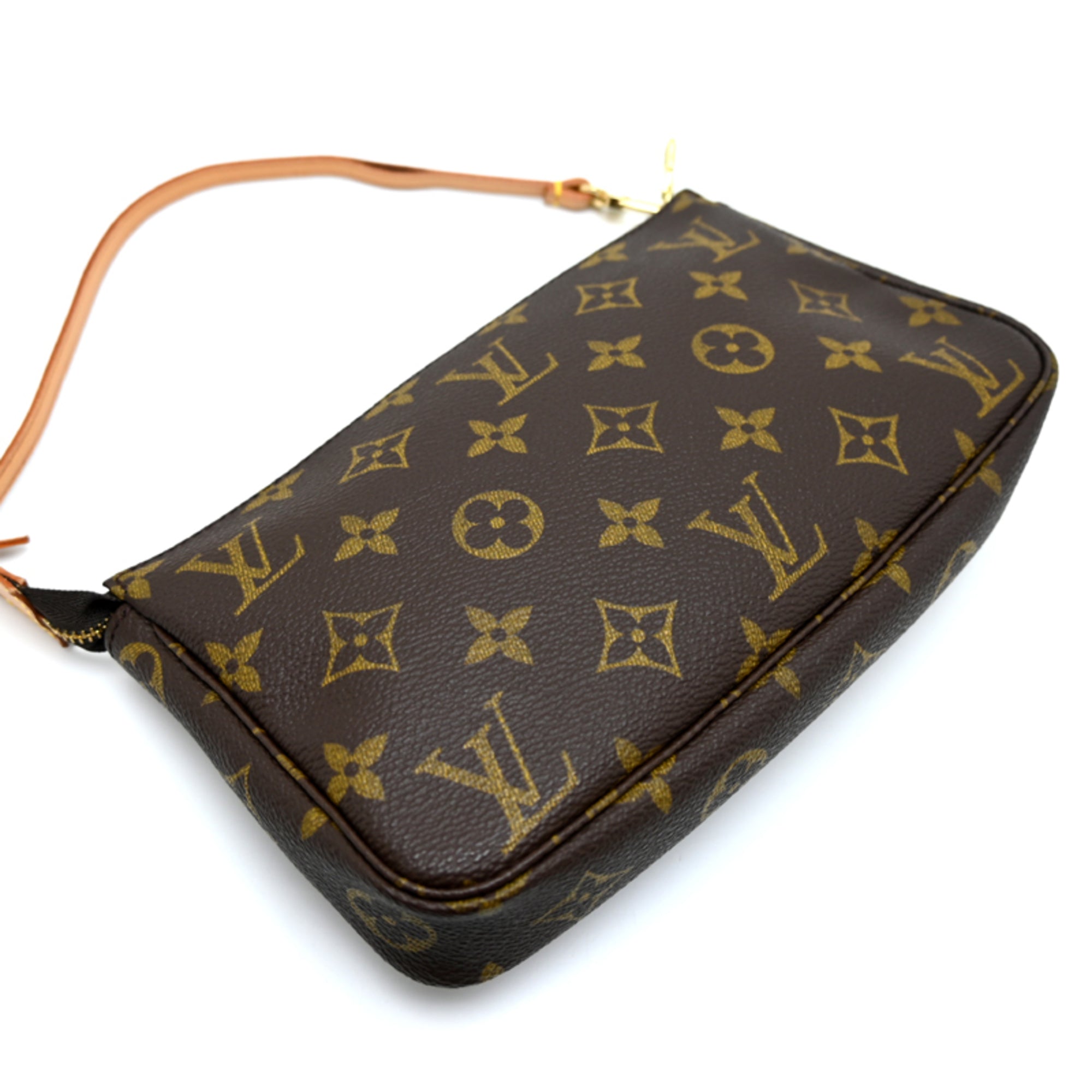 Louis Vuitton Brown Monogram Pochette Shoulder Bag (Pre-Owned)