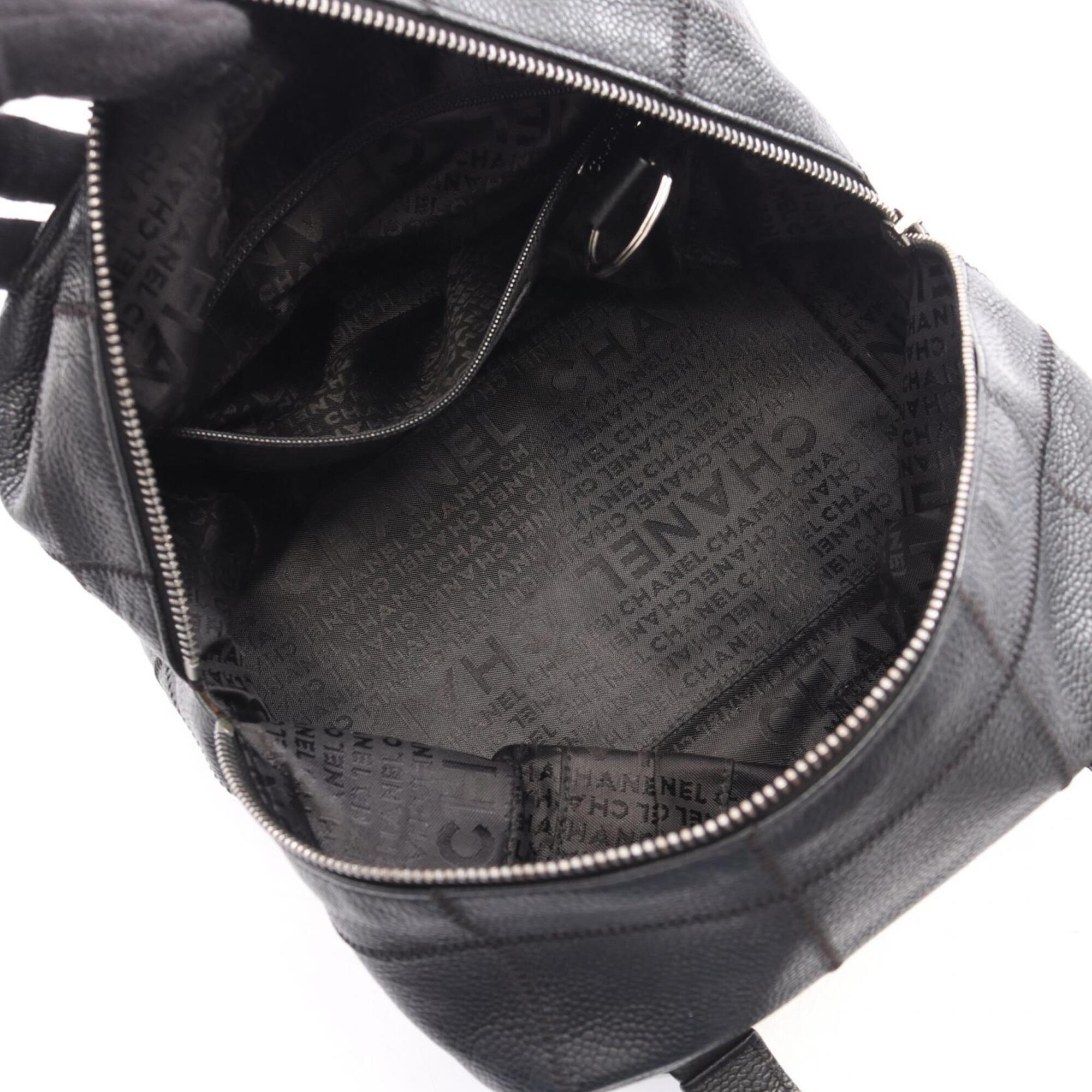 Chanel Black Grained Calfskin Handbag Tote Bag (Pre-Owned)