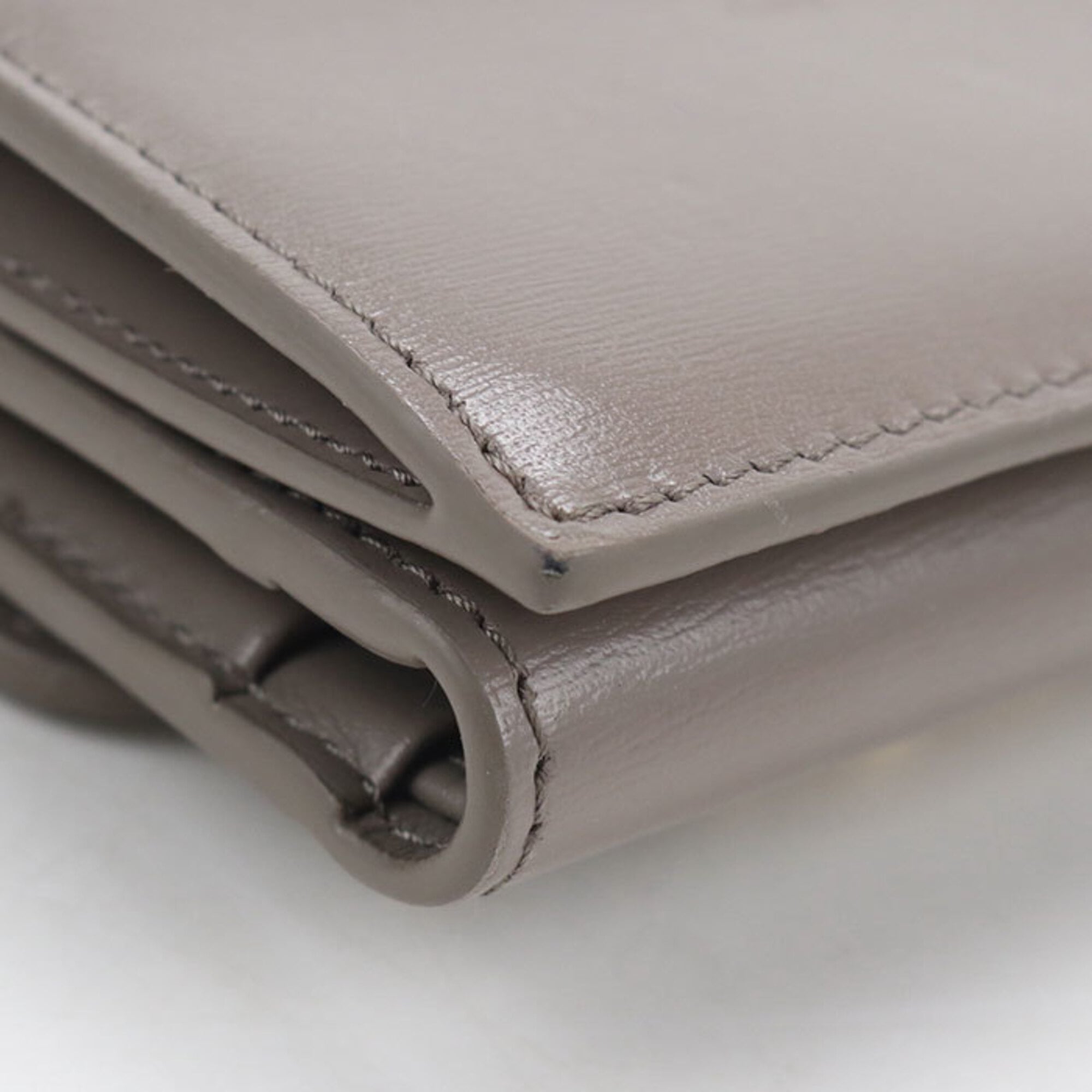 Celine Gray Leather Wallet (Tri-Fold) (Pre-Owned)