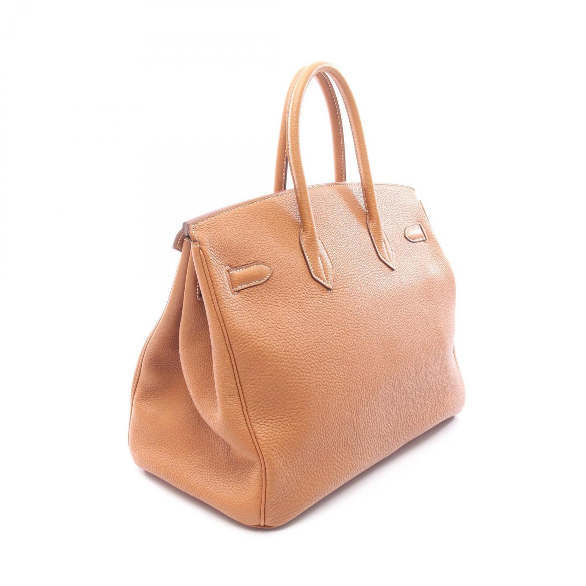 Hermes Brown Togo Leather Handbag (Pre-Owned)