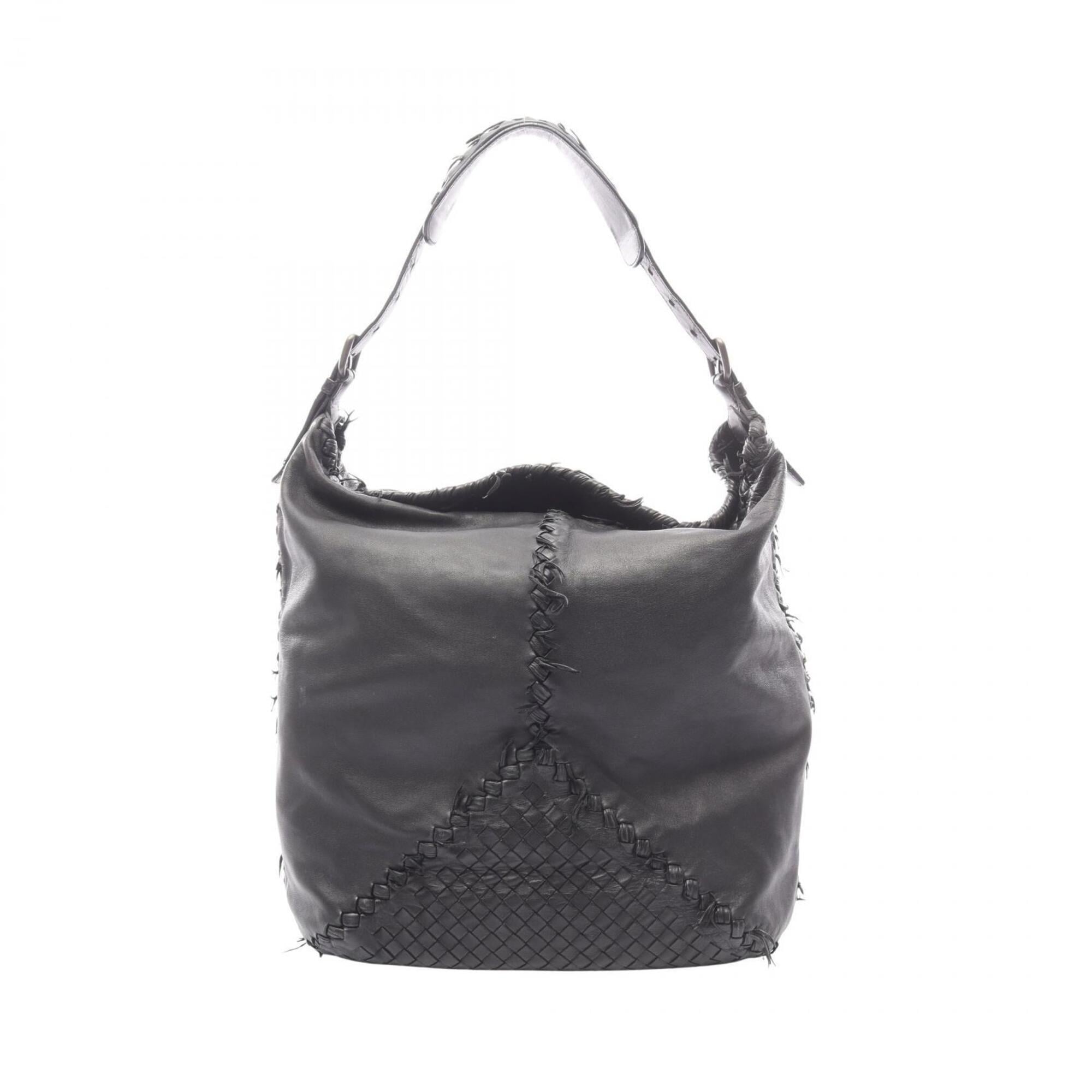 Bottega Veneta Black Intrecciato Handbag Tote Bag (Pre-Owned)