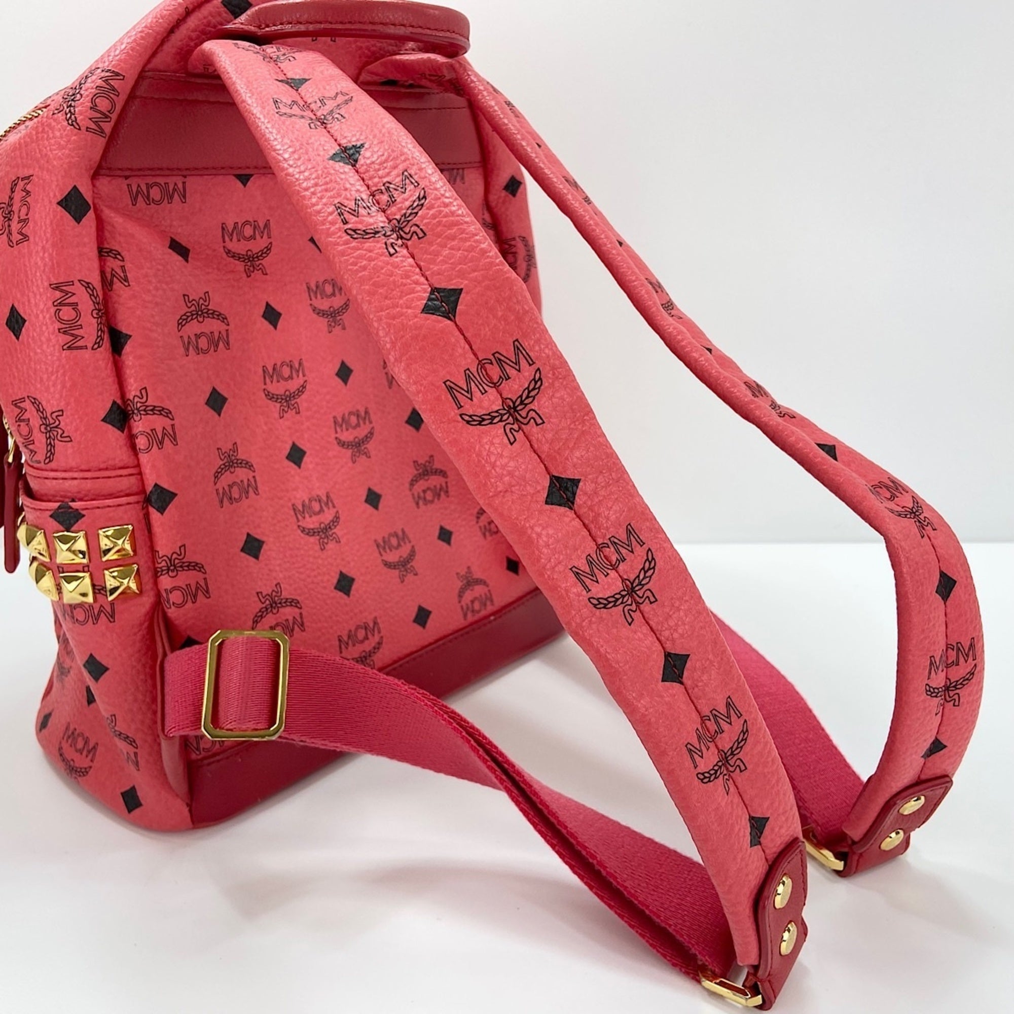 Mcm Red Color Backpack (Pre-Owned)