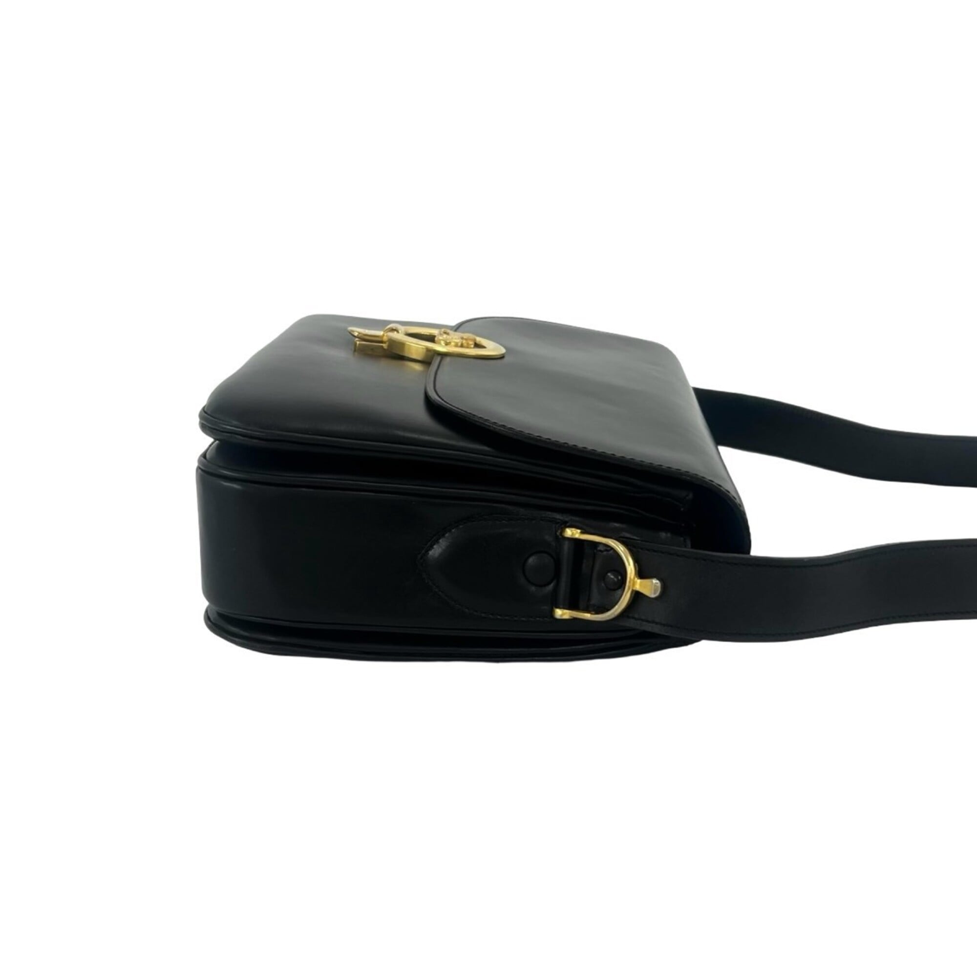 Celine Black Leather Pochette Shoulder Bag (Pre-Owned)