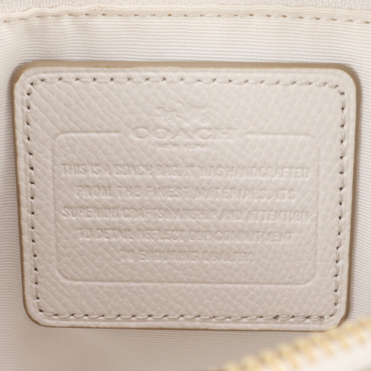 Coach Ivory Leather Boston Bag Crossbody Bag Handbag Shoulder Bag Tote Bag (Pre-Owned)
