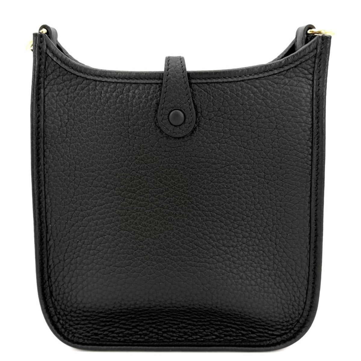 Hermes Black Leather Pochette Shoulder Bag (Pre-Owned)