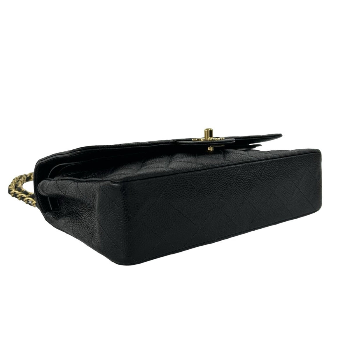 Chanel Black Grained Calfskin Shoulder Bag (Pre-Owned)