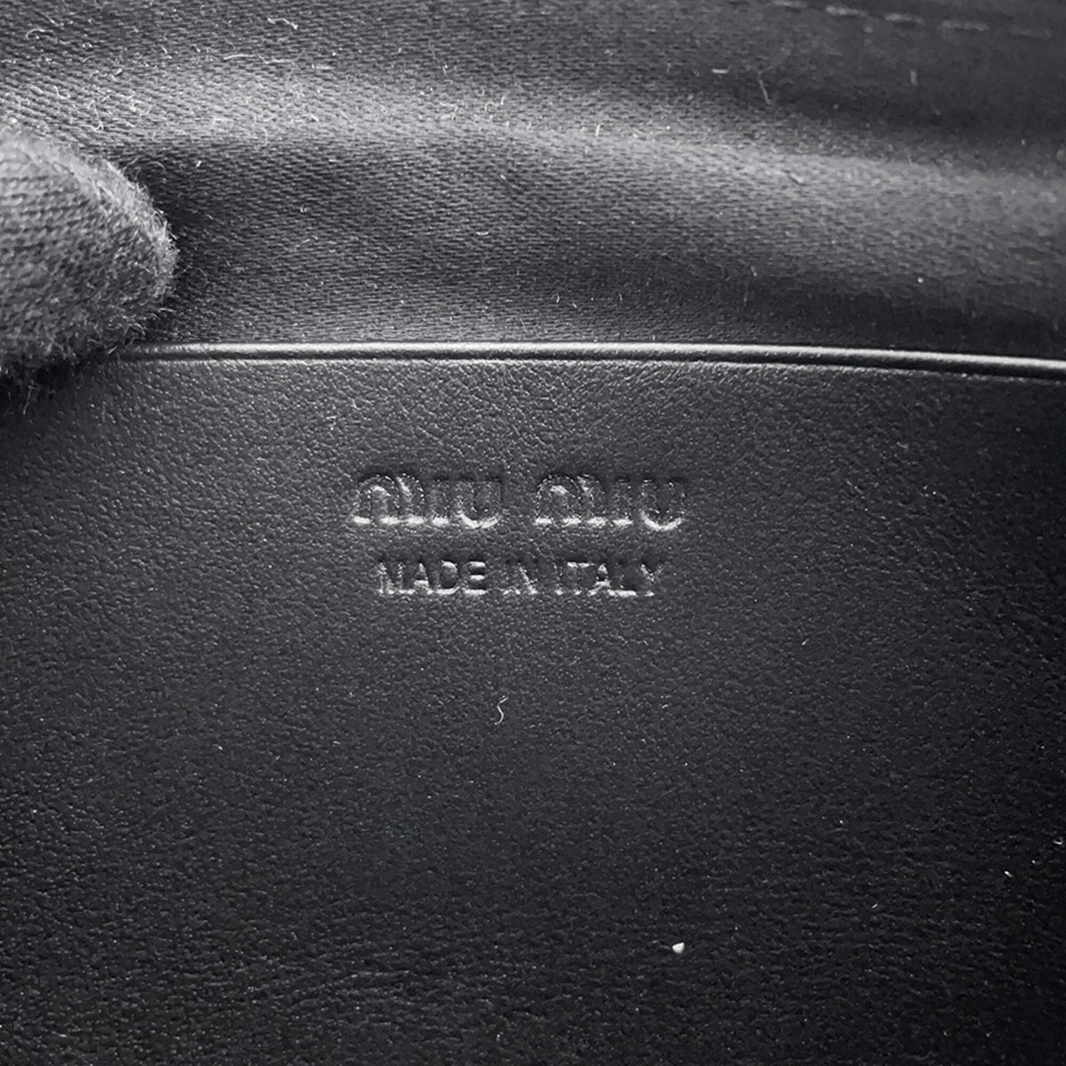 Miu Miu Black Leather Fanny Pack Handbag (Pre-Owned)