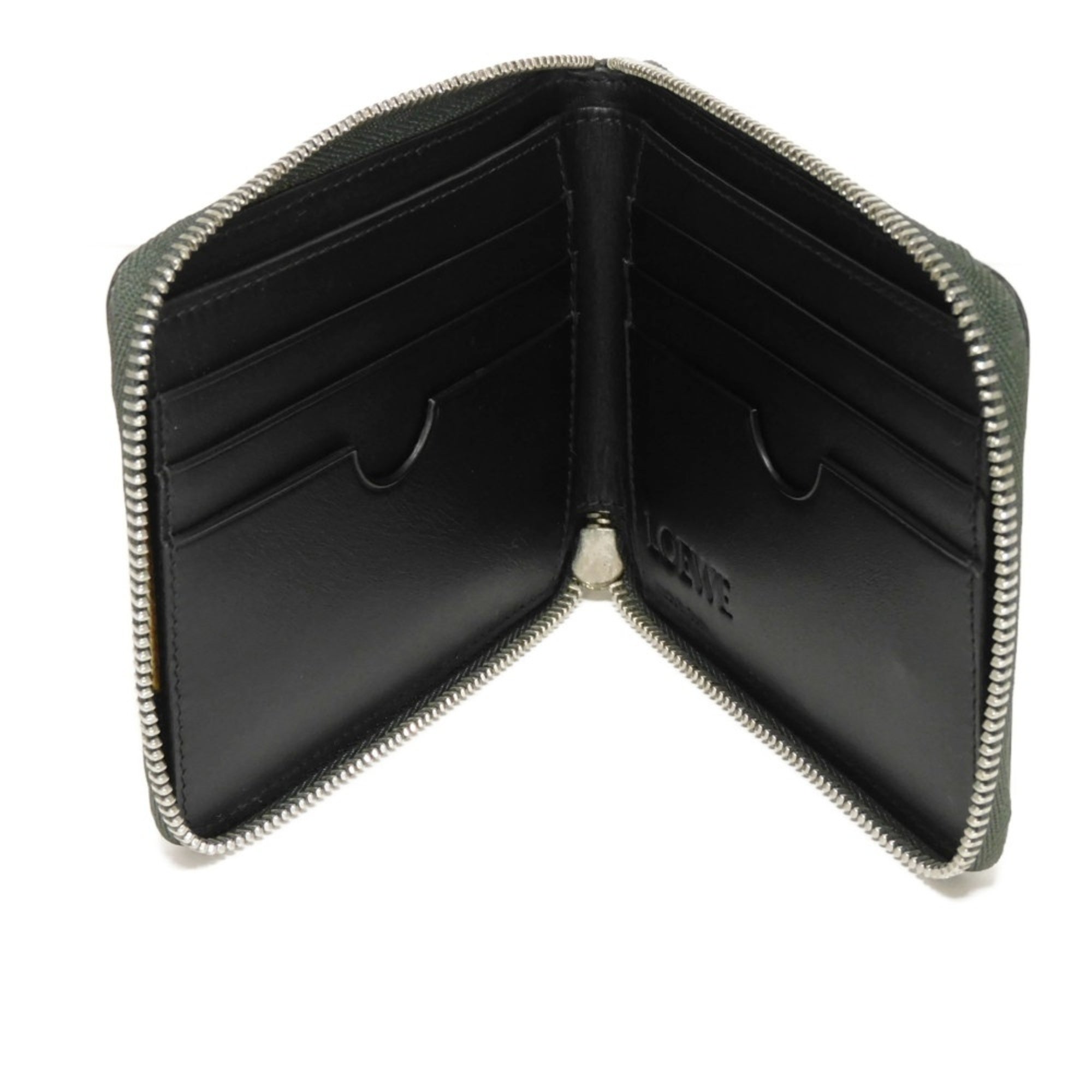 Loewe Green Leather Wallet (Bi-Fold) (Pre-Owned)