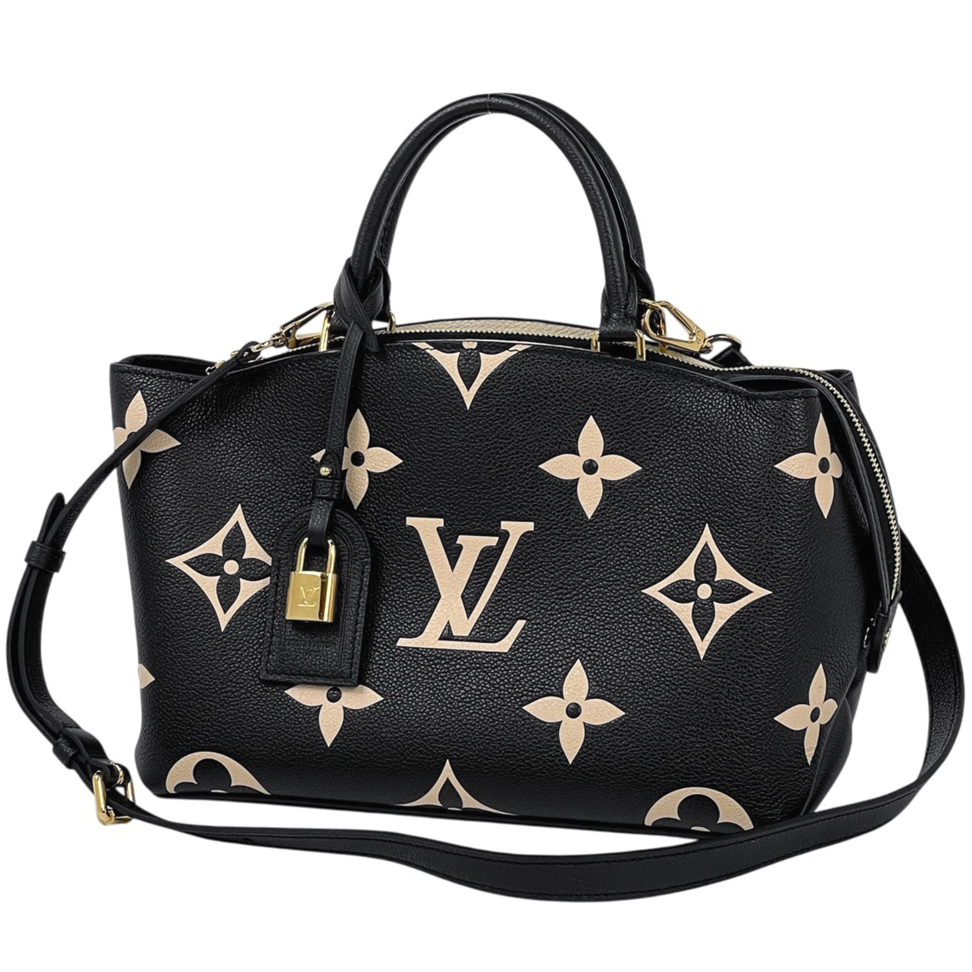 Louis Vuitton Monogram Empreinte Beige Black Noir Monogram Empreinte Handbag (Pre-Owned)