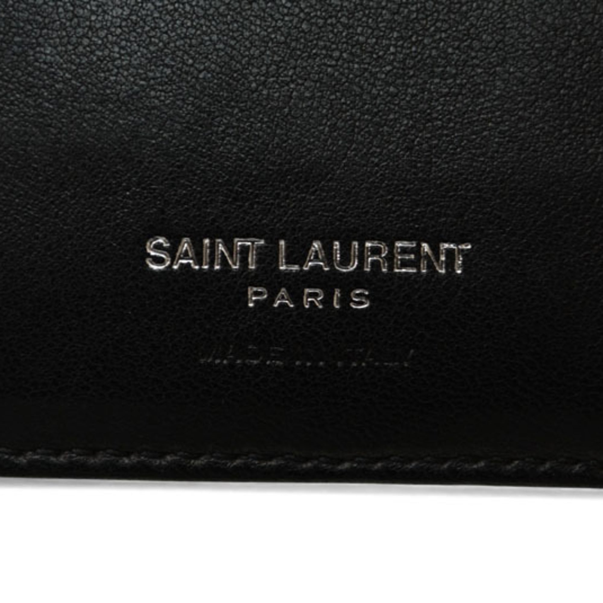 Saint Laurent Black Leather Wallet (Tri-Fold) (Pre-Owned)