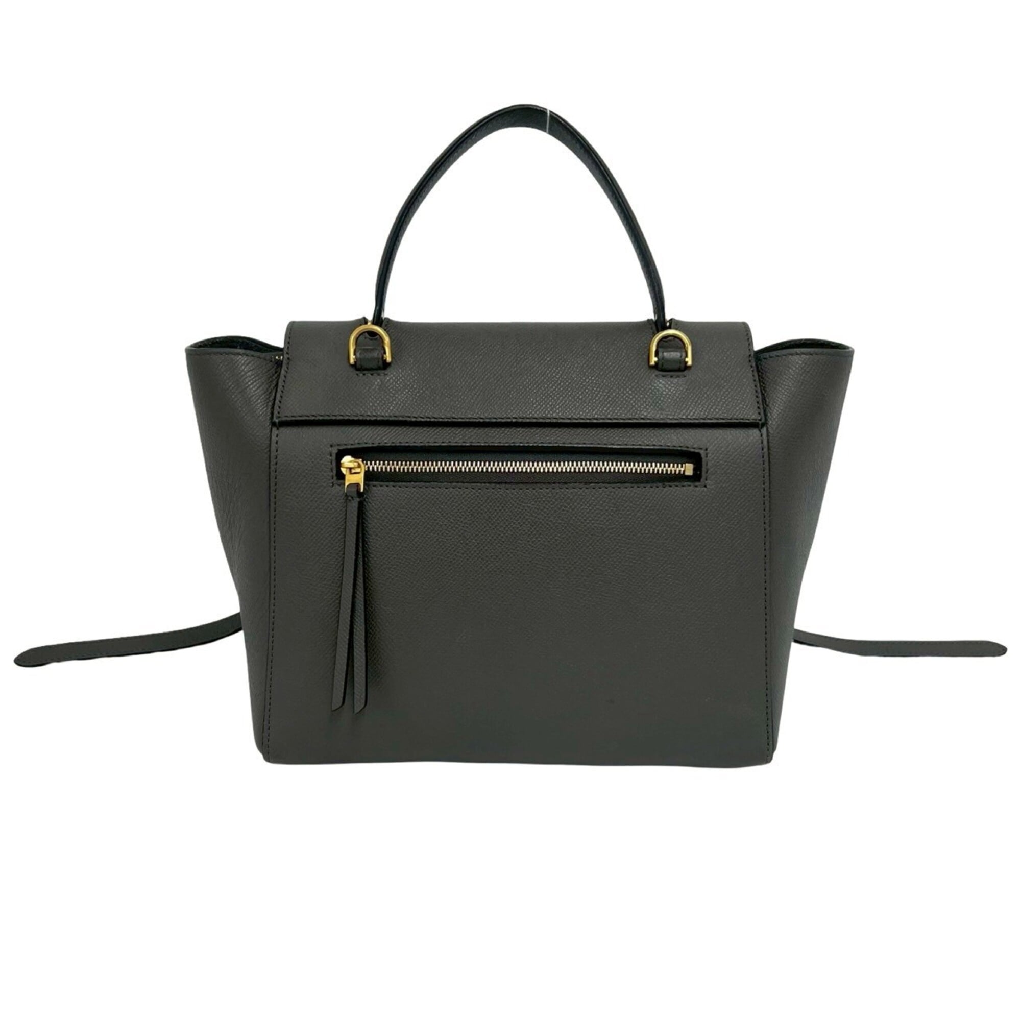 Celine Gray Leather Handbag Shoulder Bag Tote Bag (Pre-Owned)