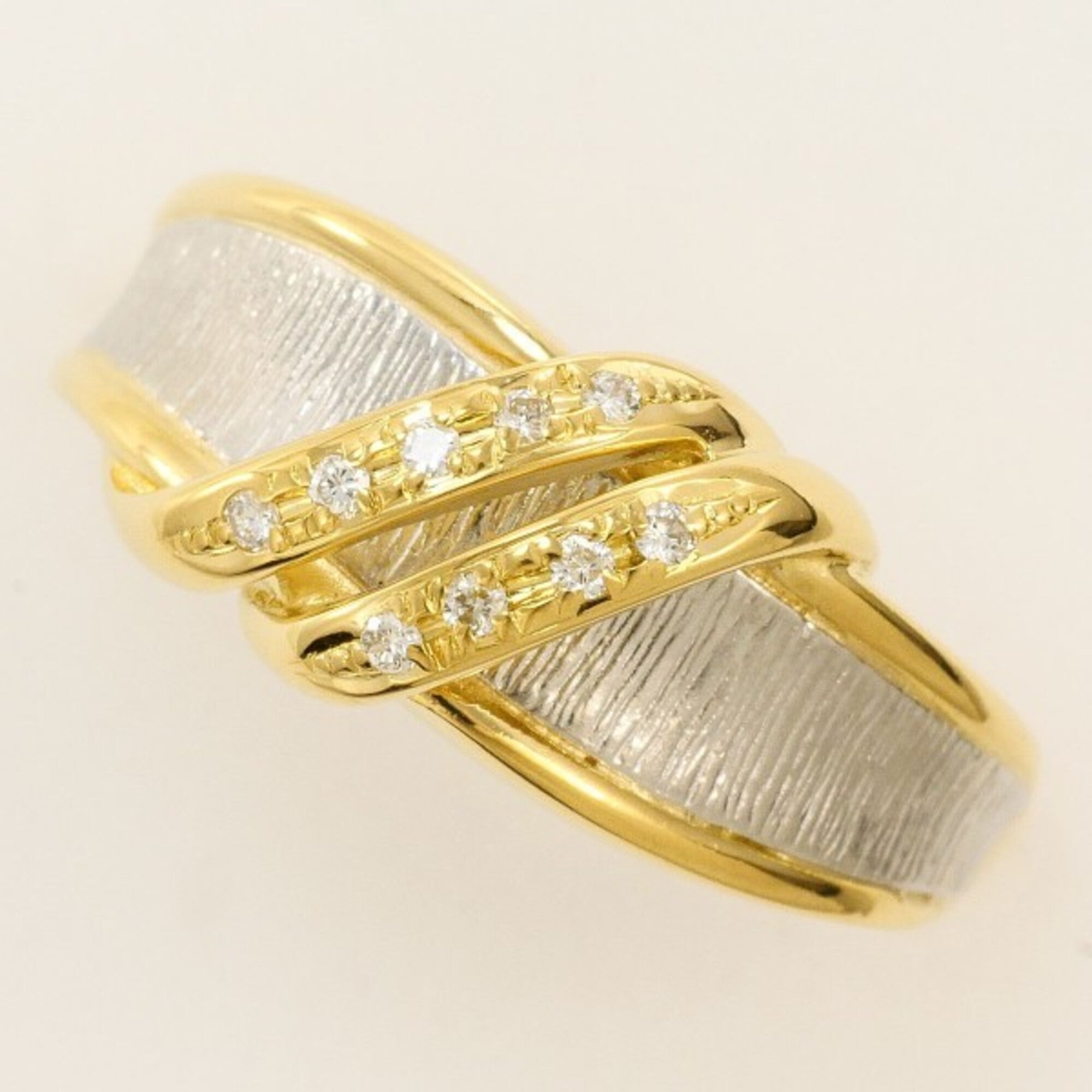 Unbranded Platinum Yellow Gold Yellow Gold (18K) Platinum 900 Band Ring (Pre-Owned)