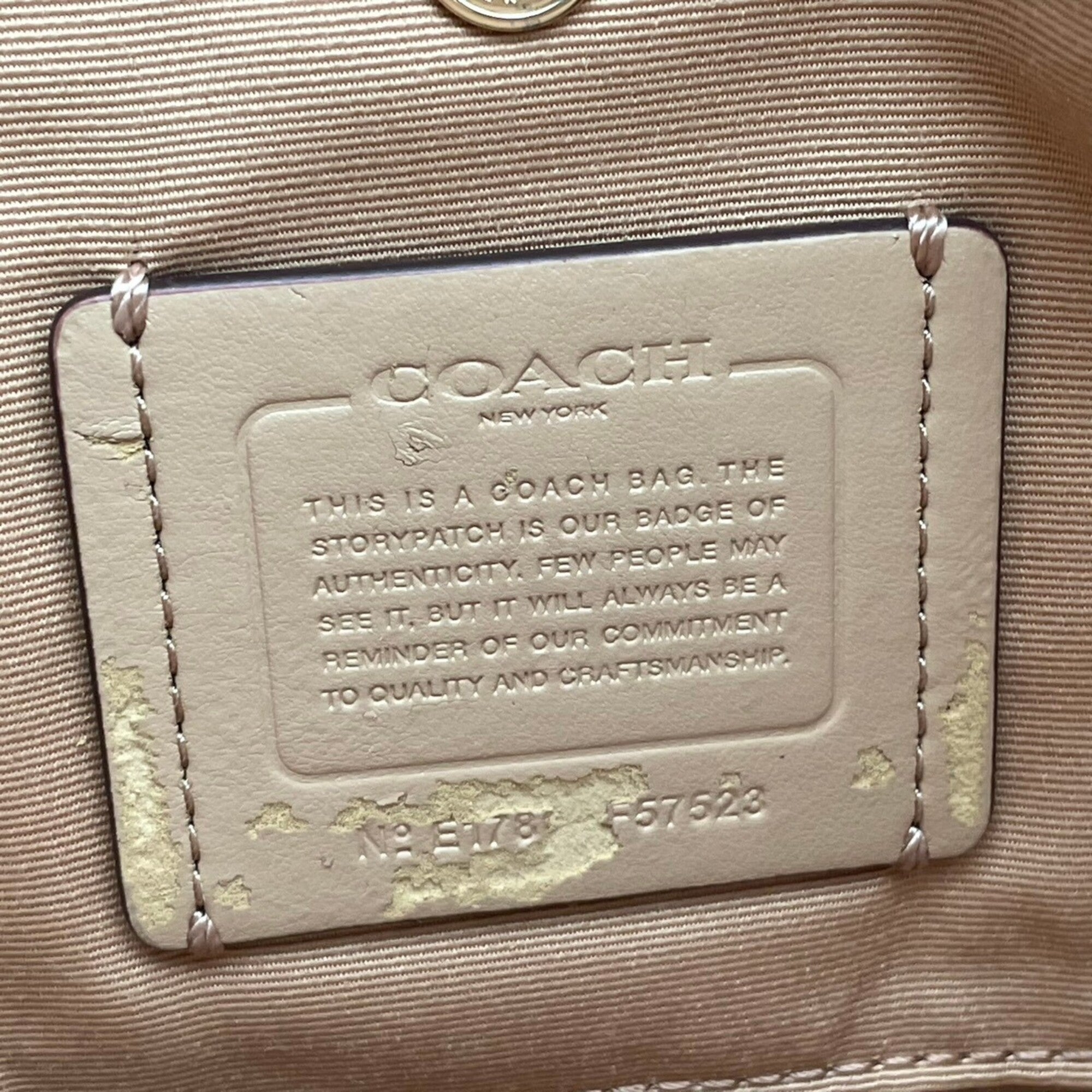 Coach Light Pink Leather Handbag Shoulder Bag (Pre-Owned)