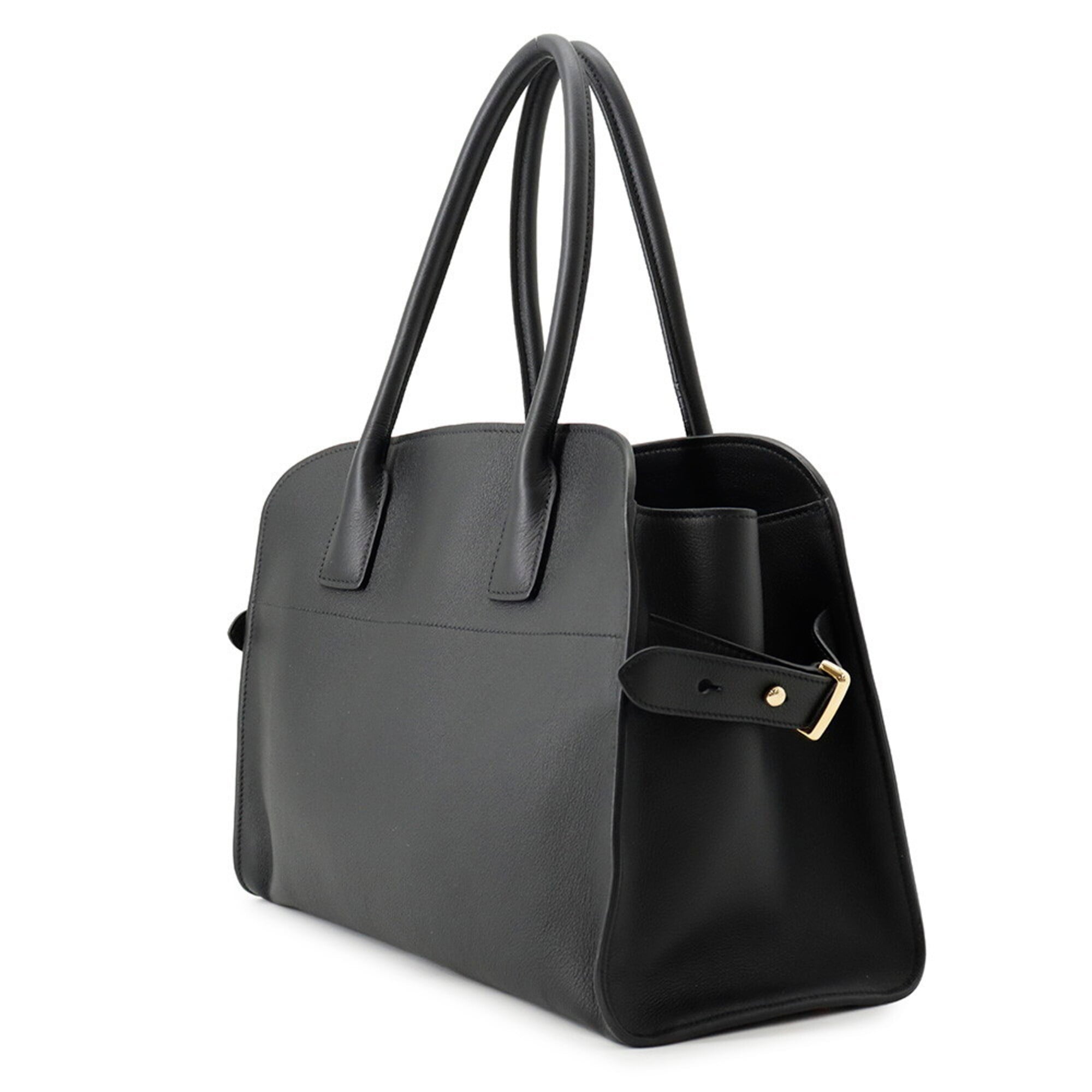 Prada Black Leather Tote Bag (Pre-Owned)