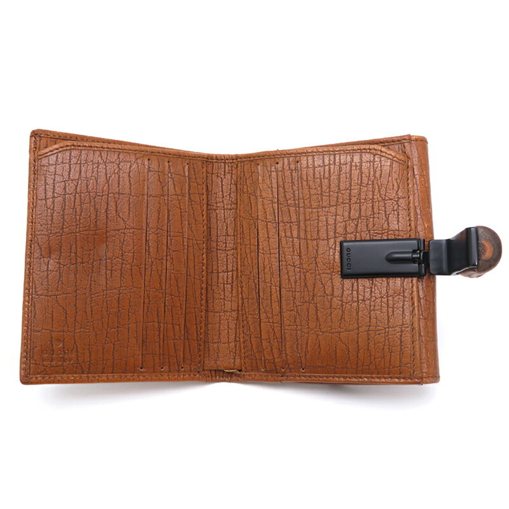 Gucci Bamboo Camel Bamboo Leather Wallet (Bi-Fold) (Pre-Owned)