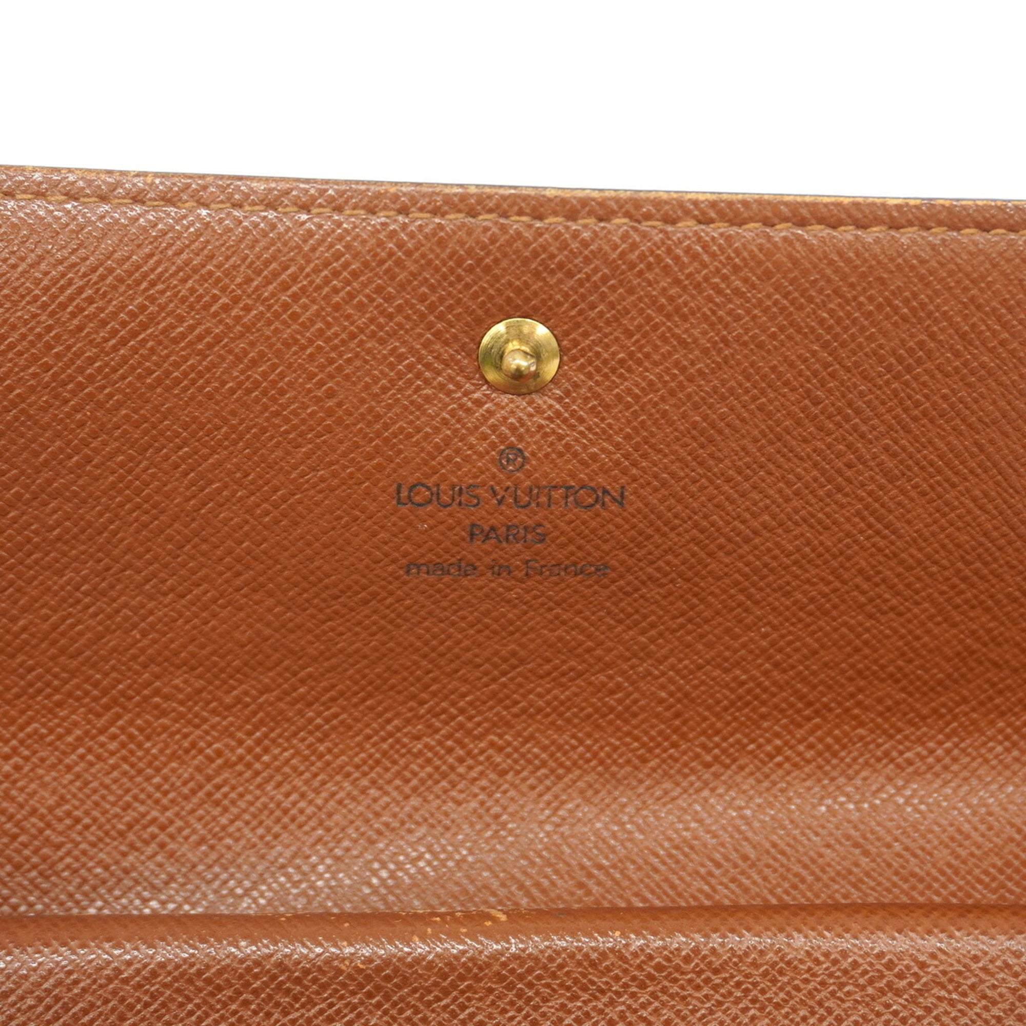 Louis Vuitton Brown Long Wallet (Tri-Fold) (Pre-Owned)
