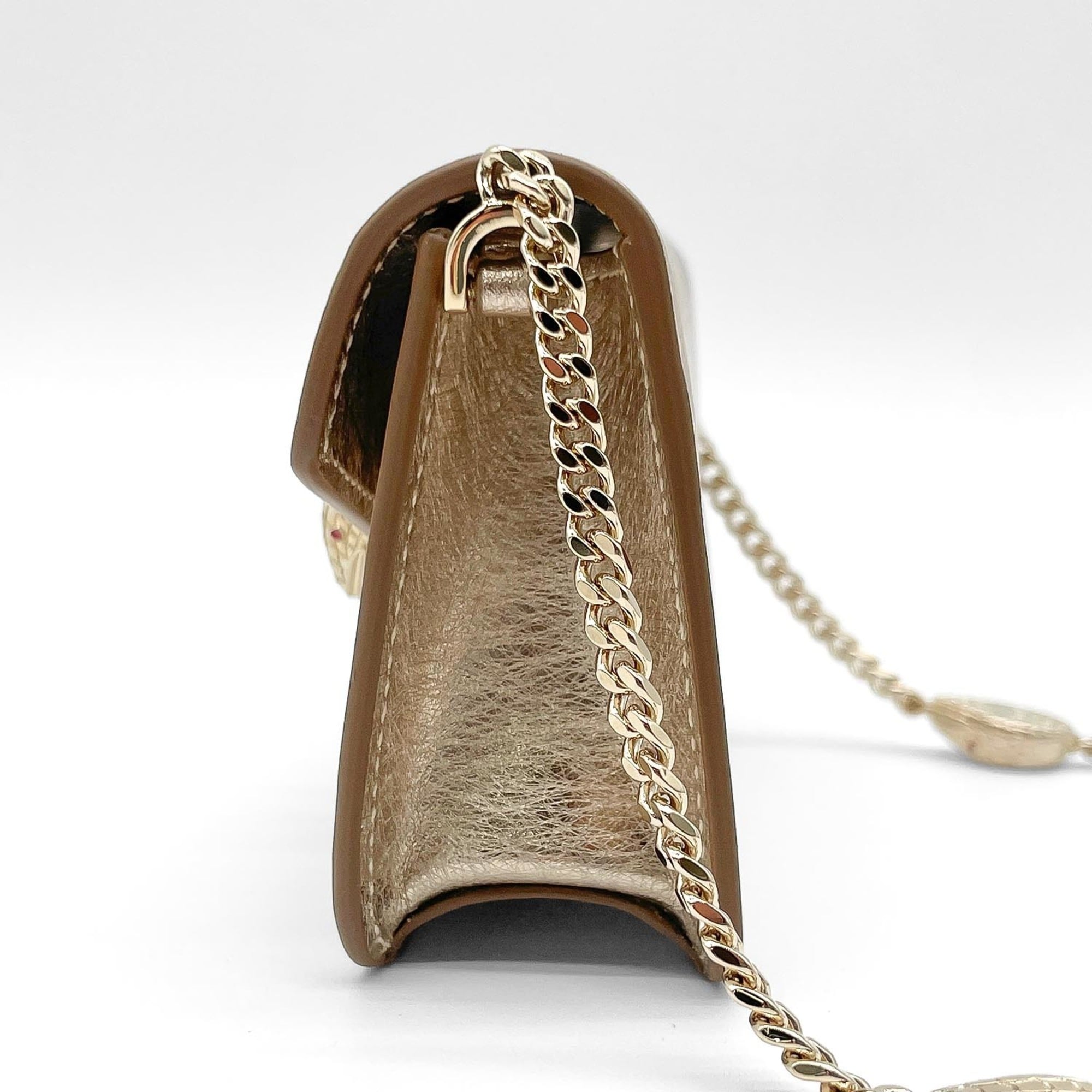 Bvlgari Champagne Gold Leather Shoulder Bag (Pre-Owned)