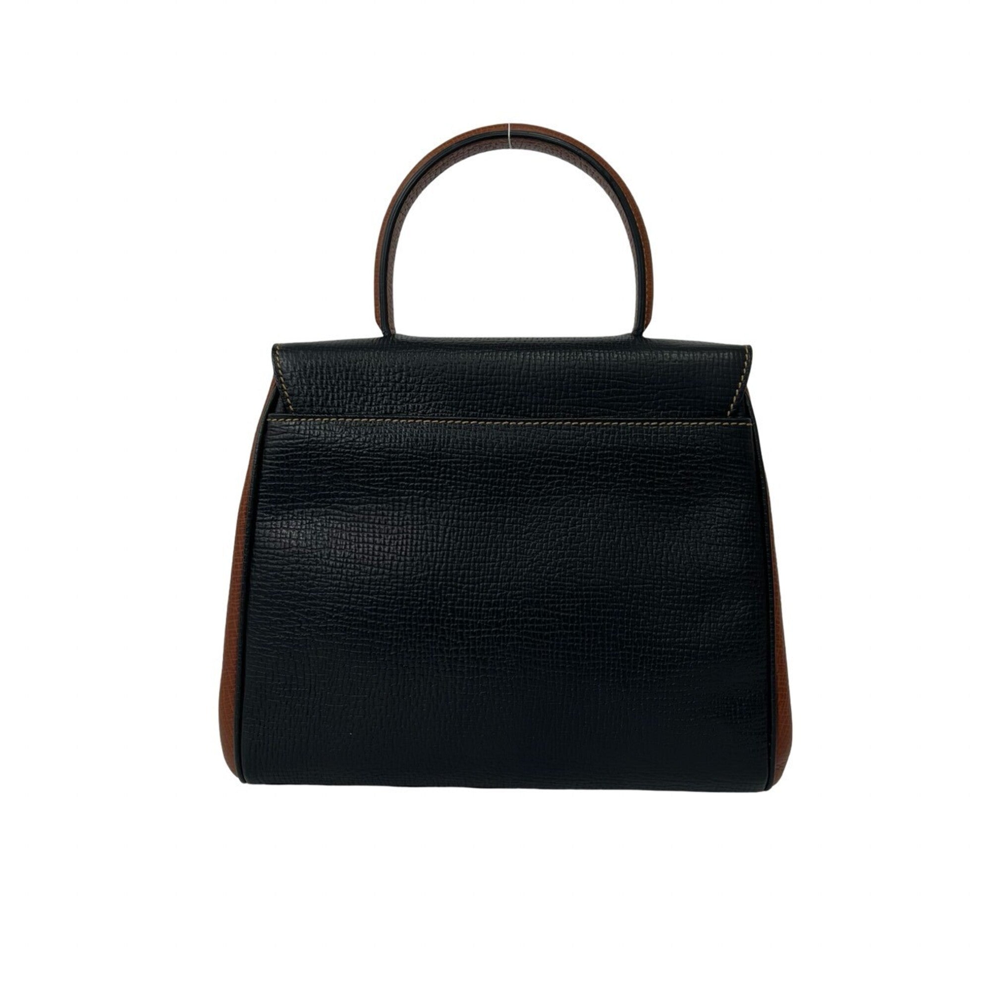 Loewe Black Brown Leather Handbag Shoulder Bag (Pre-Owned)