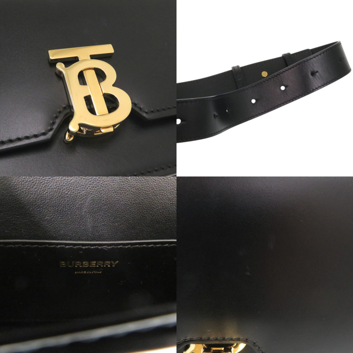 Burberry Black Leather Fanny Pack (Pre-Owned)