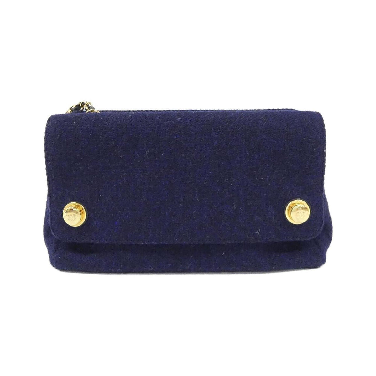 Chanel Multi-Color Navy Tweed Shoulder Bag (Pre-Owned)