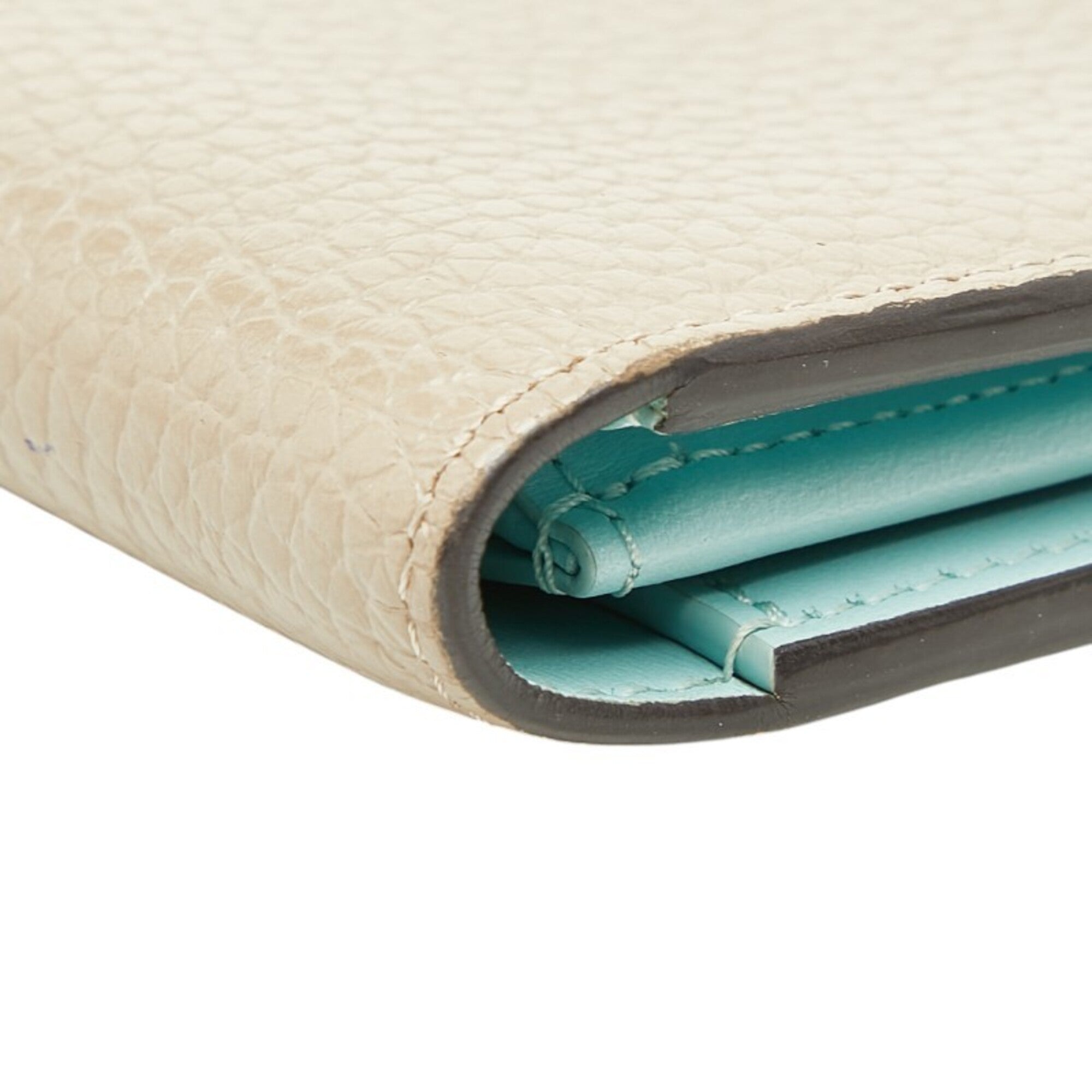 Louis Vuitton Beige Leather Long Wallet (Bi-Fold) (Pre-Owned)