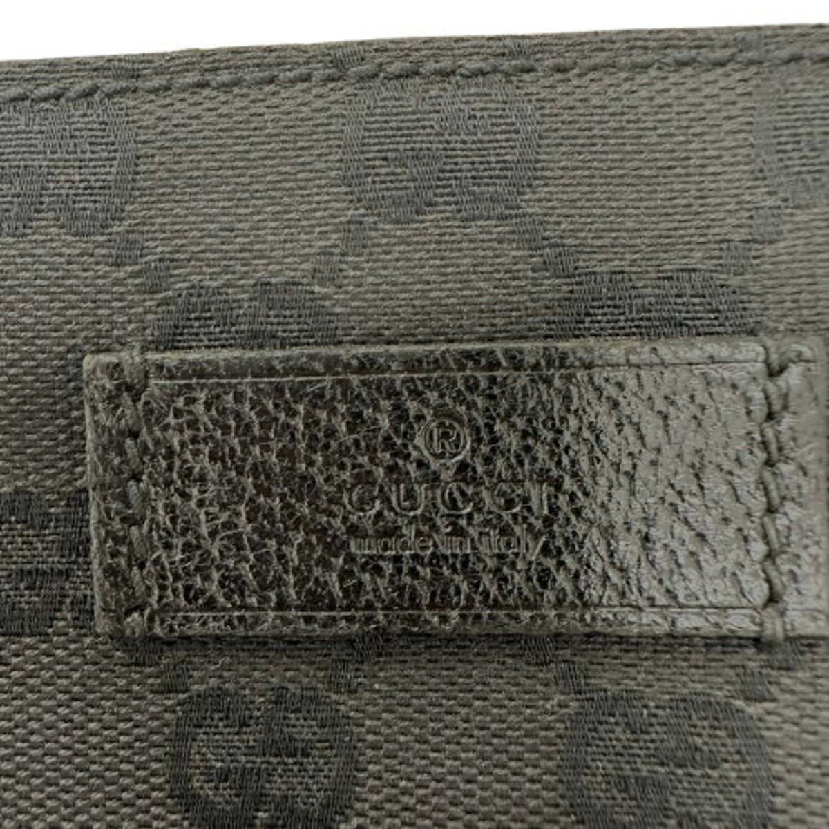 Gucci Gg Canvas Black Gg Canvas Leather Shoulder Bag (Pre-Owned)