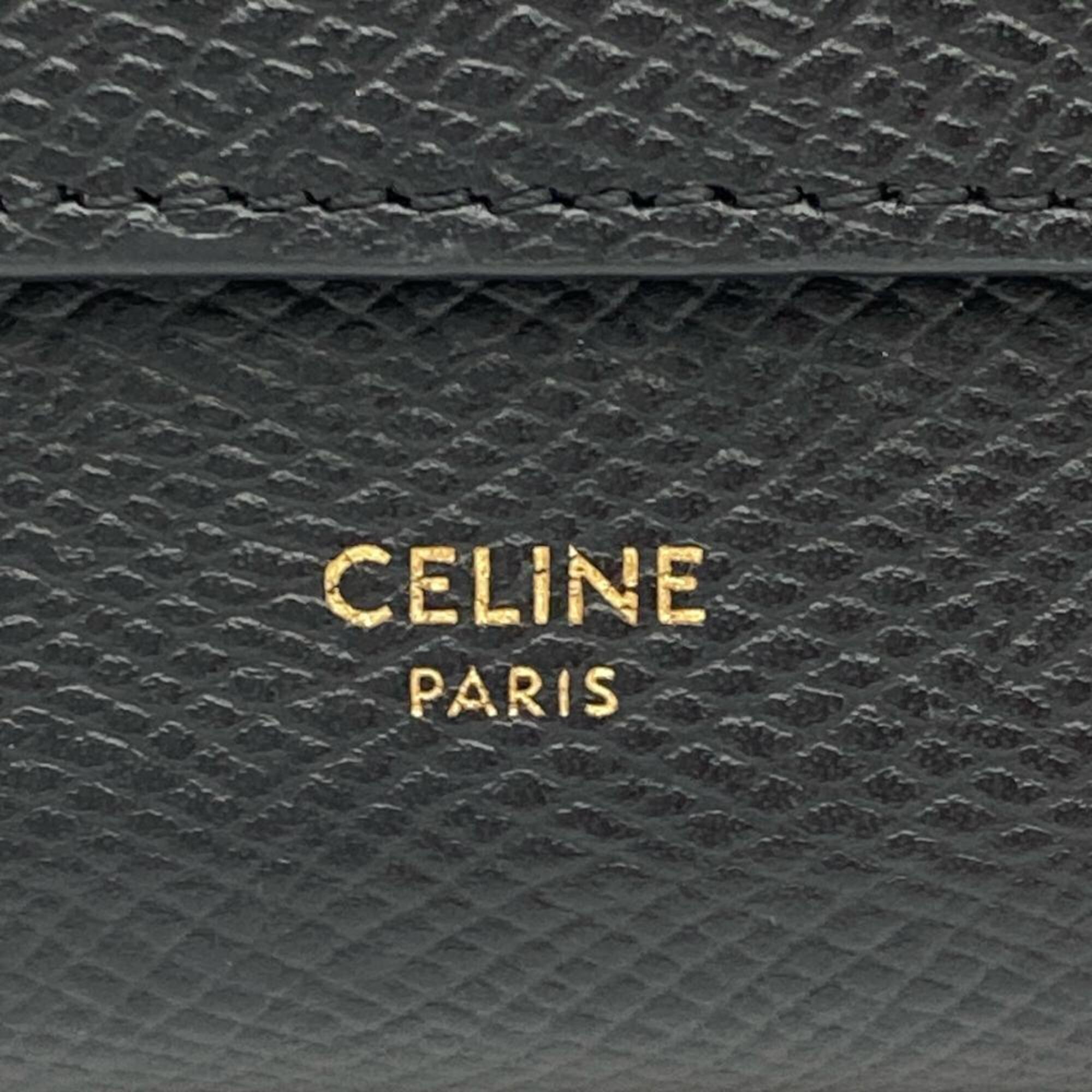 Celine Black Leather Wallet (Tri-Fold) (Pre-Owned)