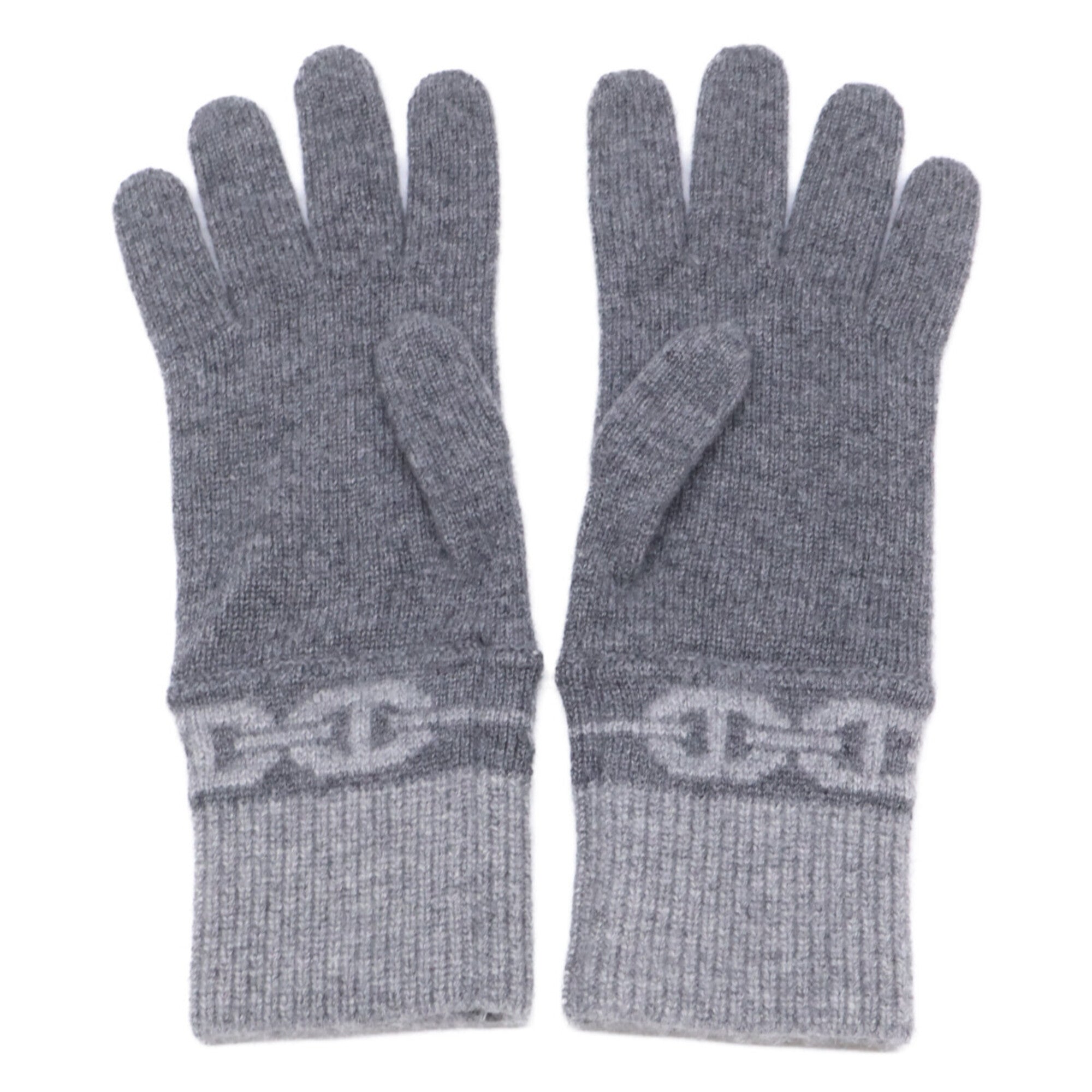 Hermes Gray Cashmere Warm Gloves (Pre-Owned)